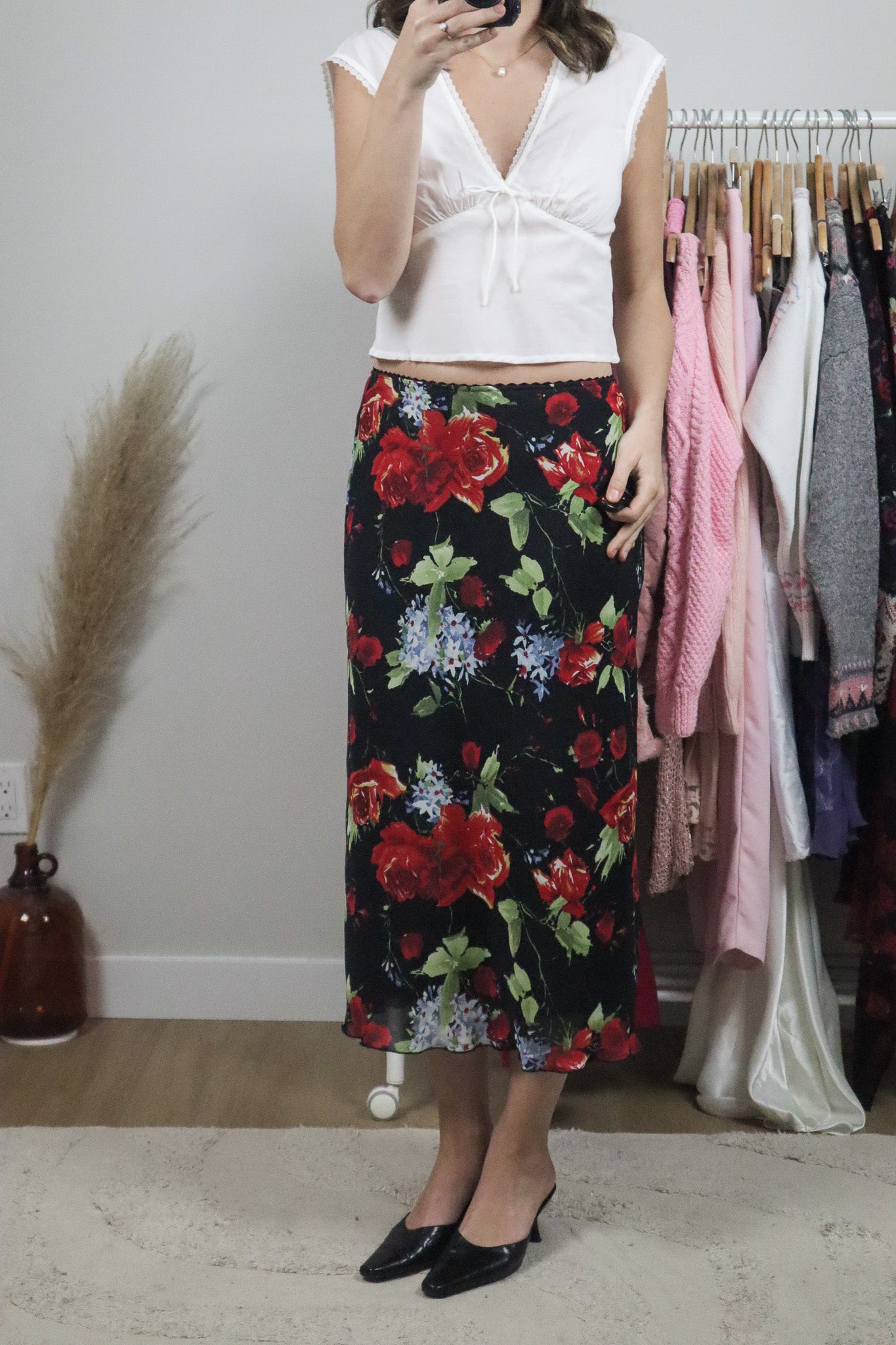 Made in Canada x Vintage x Rose Maxi Skirt (6/8)