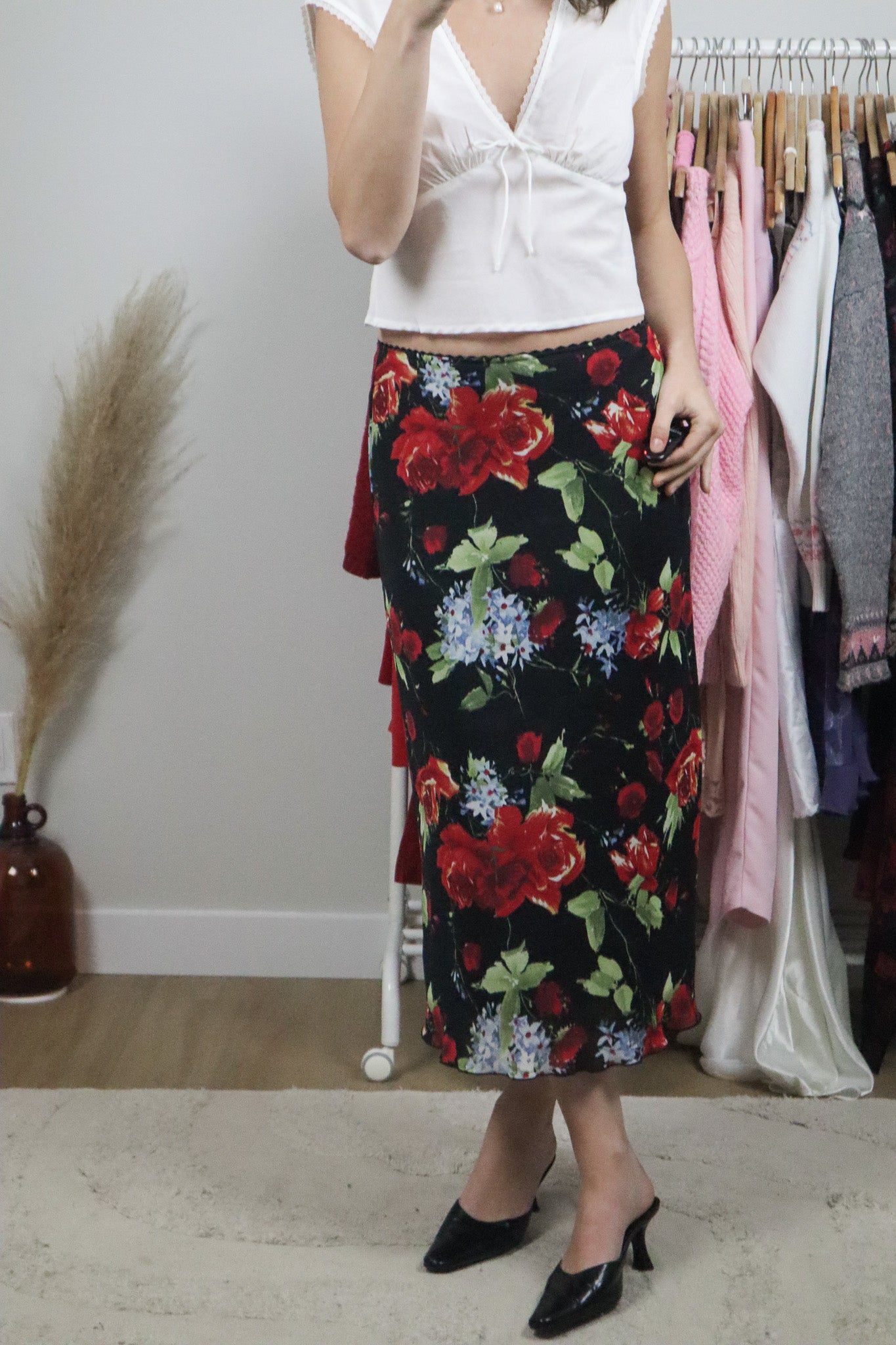 Made in Canada x Vintage x Rose Maxi Skirt (6/8)