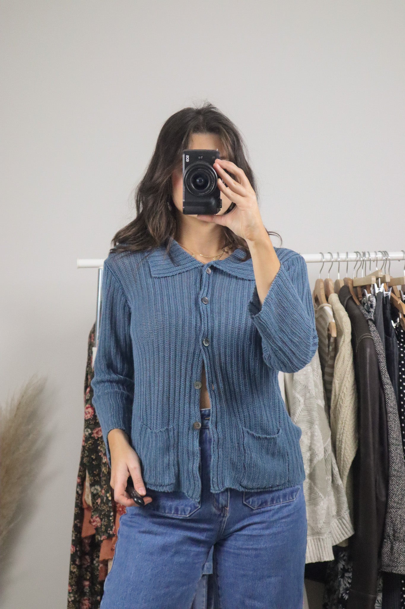 Made in Italy x Vintage x Collared Knit Top (S)