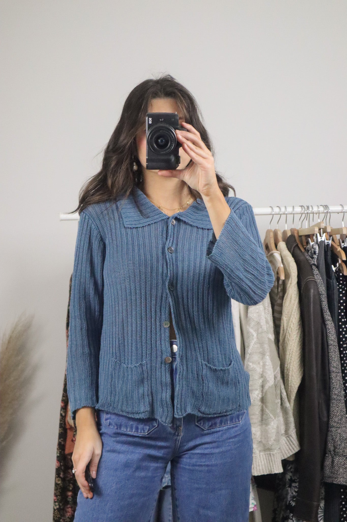 Made in Italy x Vintage x Collared Knit Top (S)