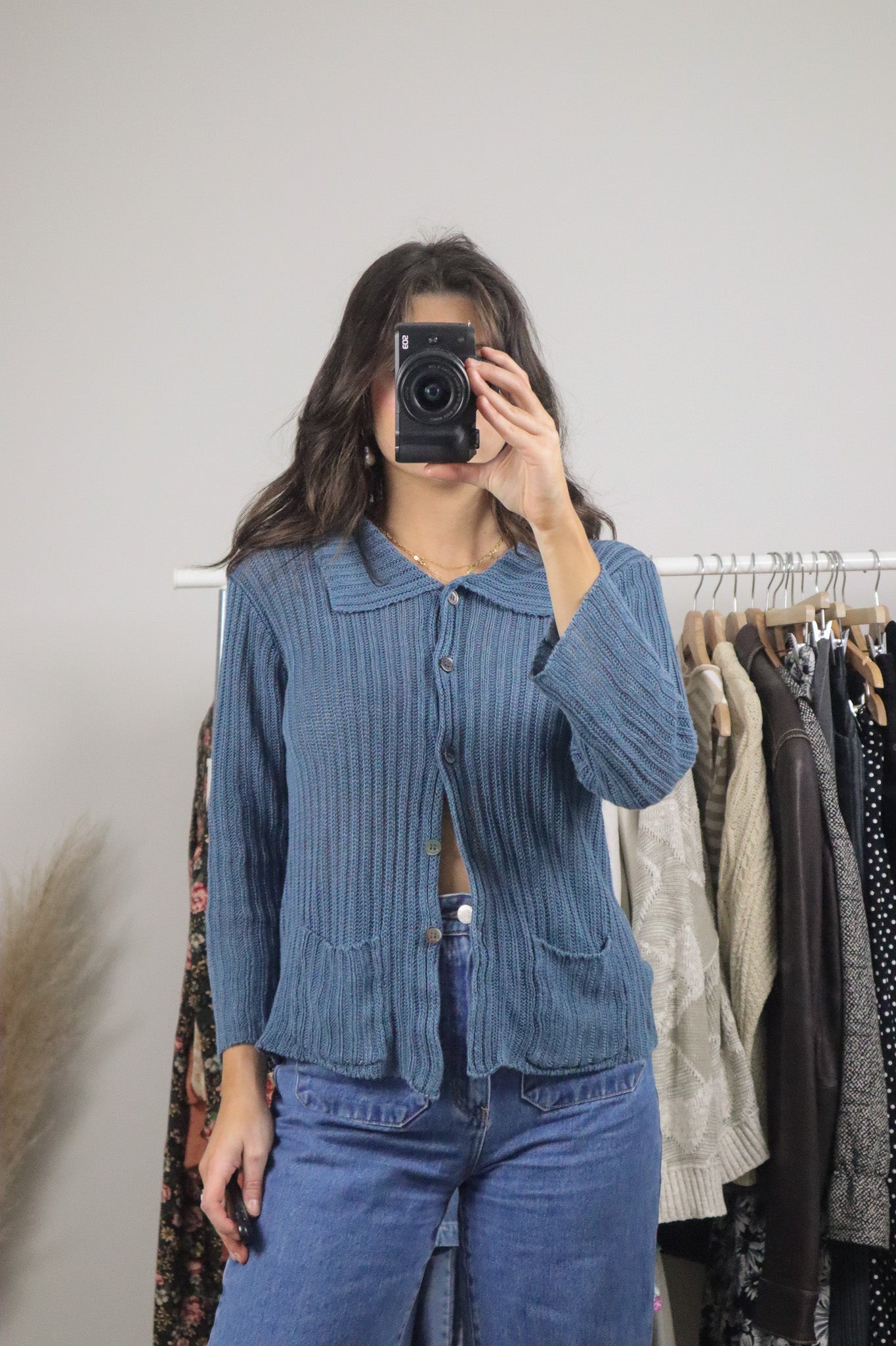 Made in Italy x Vintage x Collared Knit Top (S)