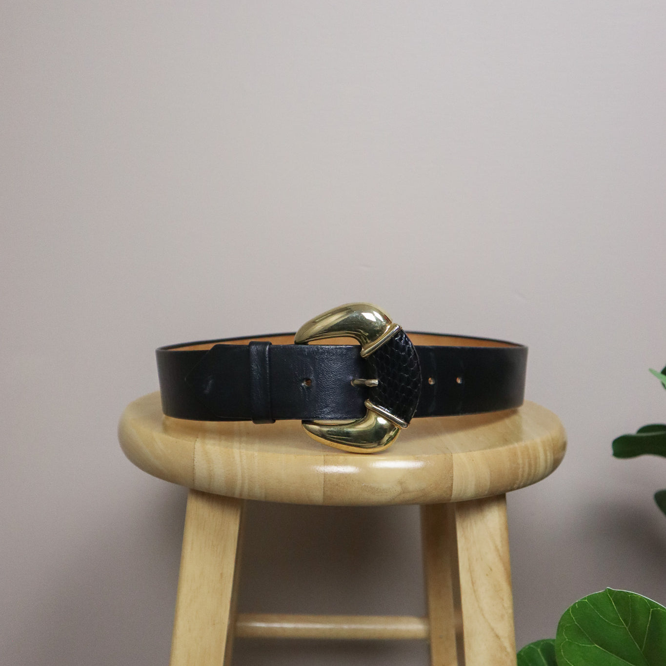 Vintage x Leather Belt (S)