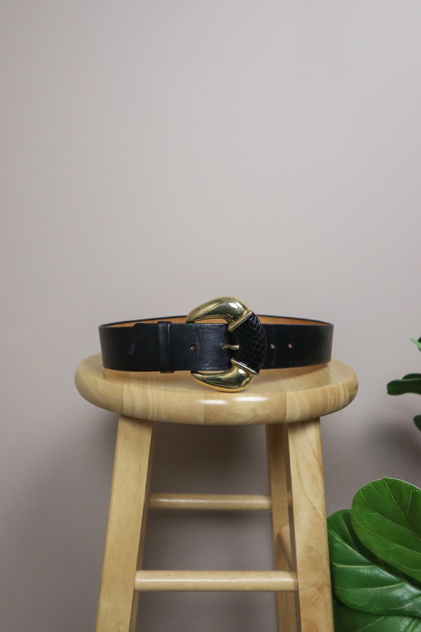 Vintage x Leather Belt (S)