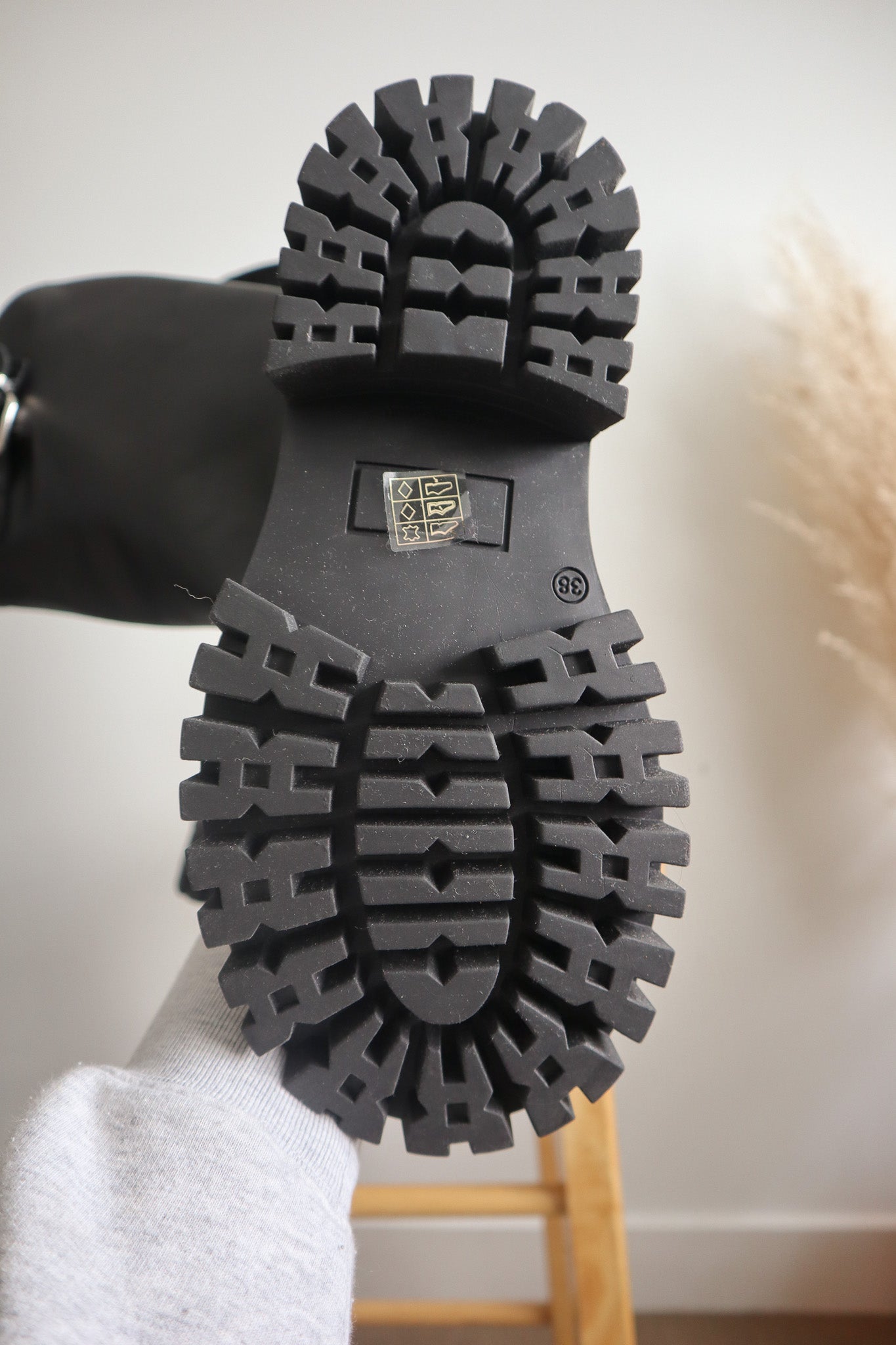 Made in Spain x Leather Lugg Moto Boots (7.5)