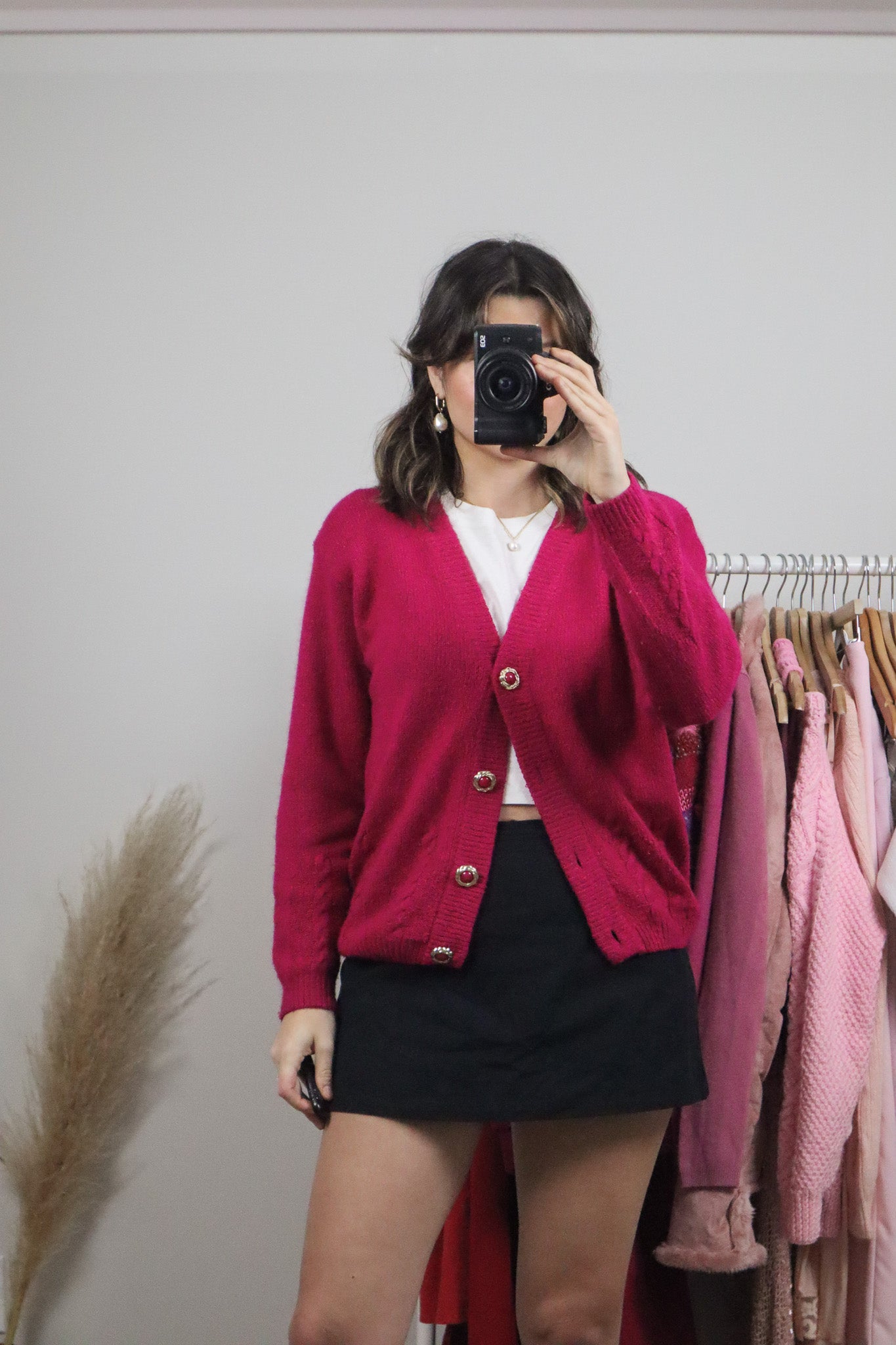 Vintage x Silk & Angora Cardigan (S)