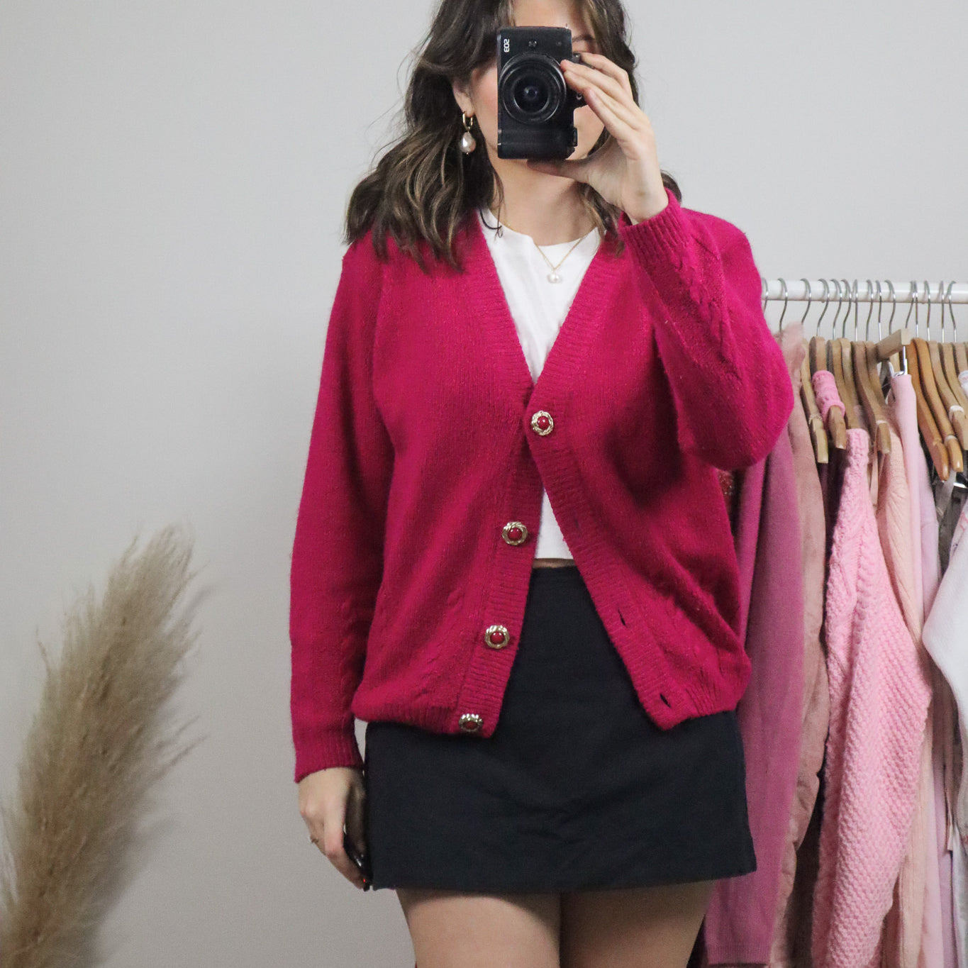 Vintage x Silk & Angora Cardigan (S)
