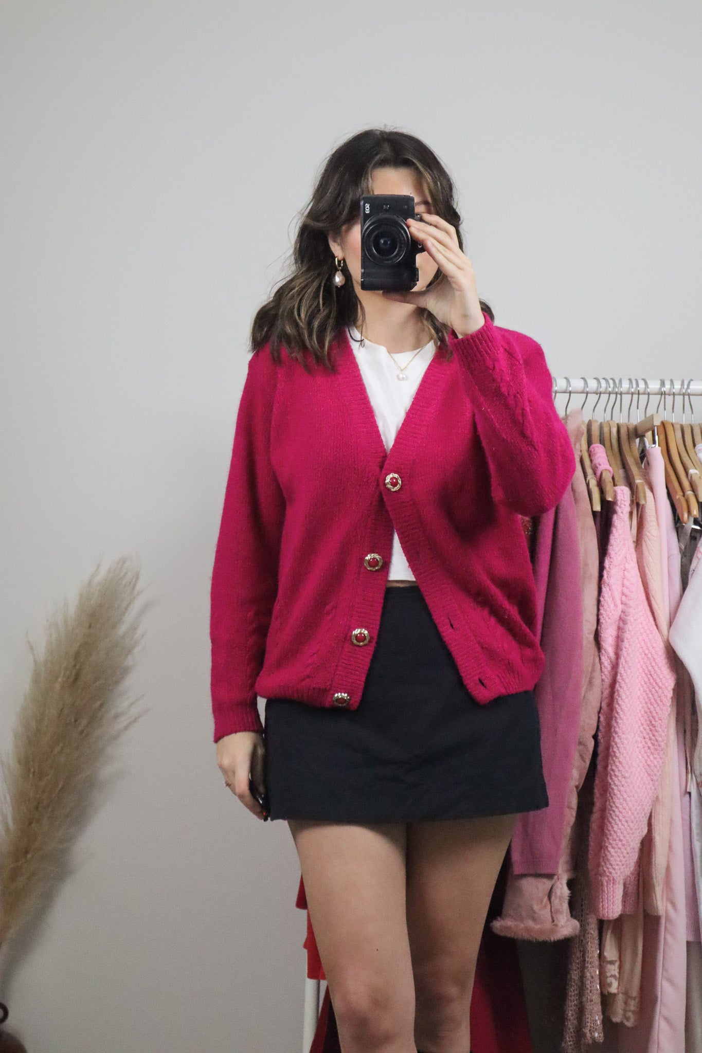 Vintage x Silk & Angora Cardigan (S)