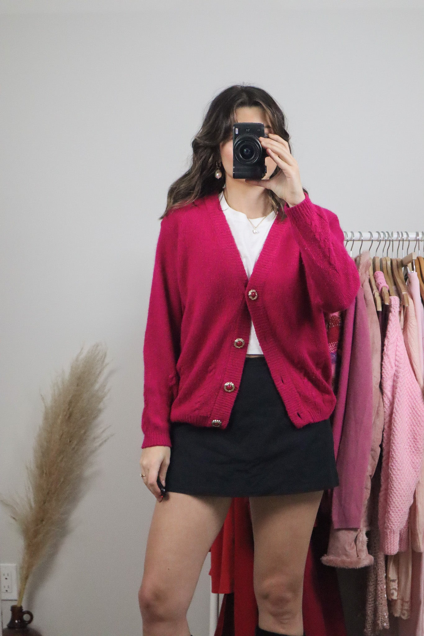 Vintage x Silk & Angora Cardigan (S)