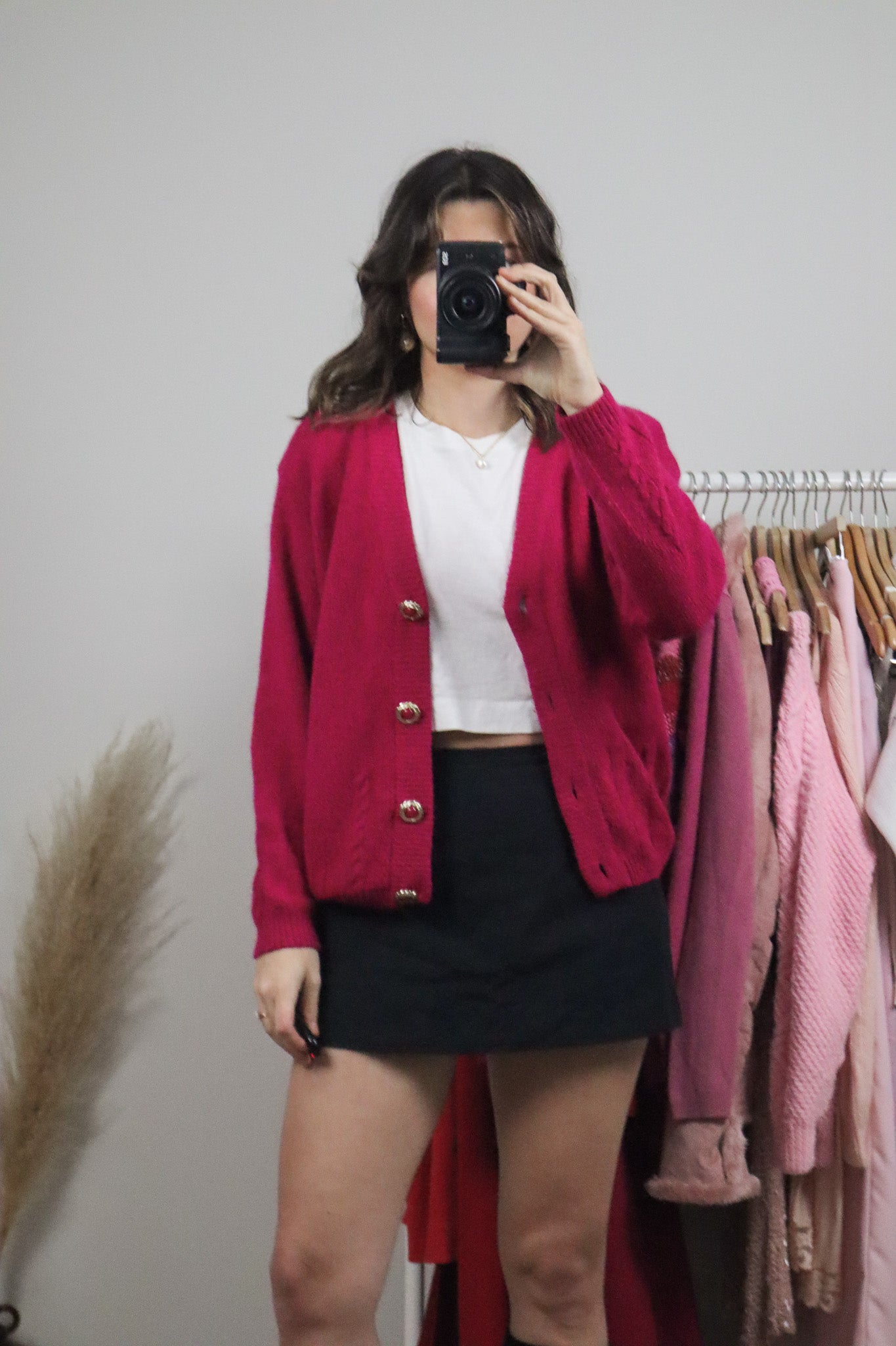 Vintage x Silk & Angora Cardigan (S)