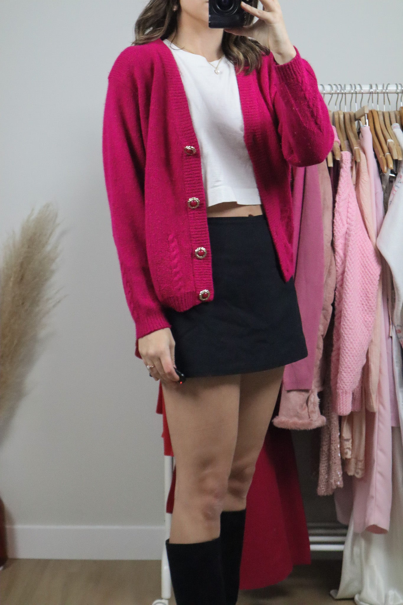 Vintage x Silk & Angora Cardigan (S)