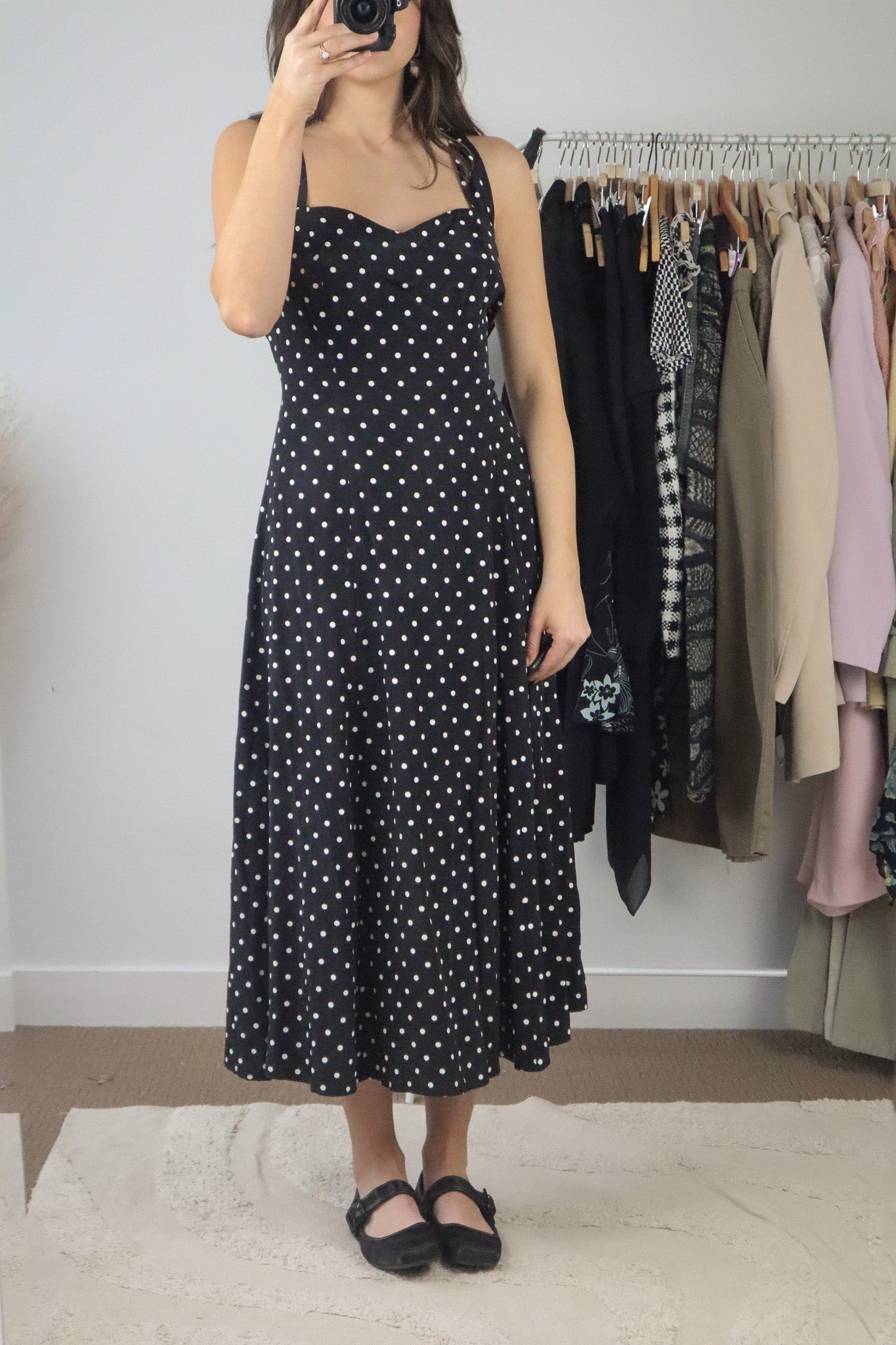 Vintage x Polka Dot Maxi Dress (8/10)