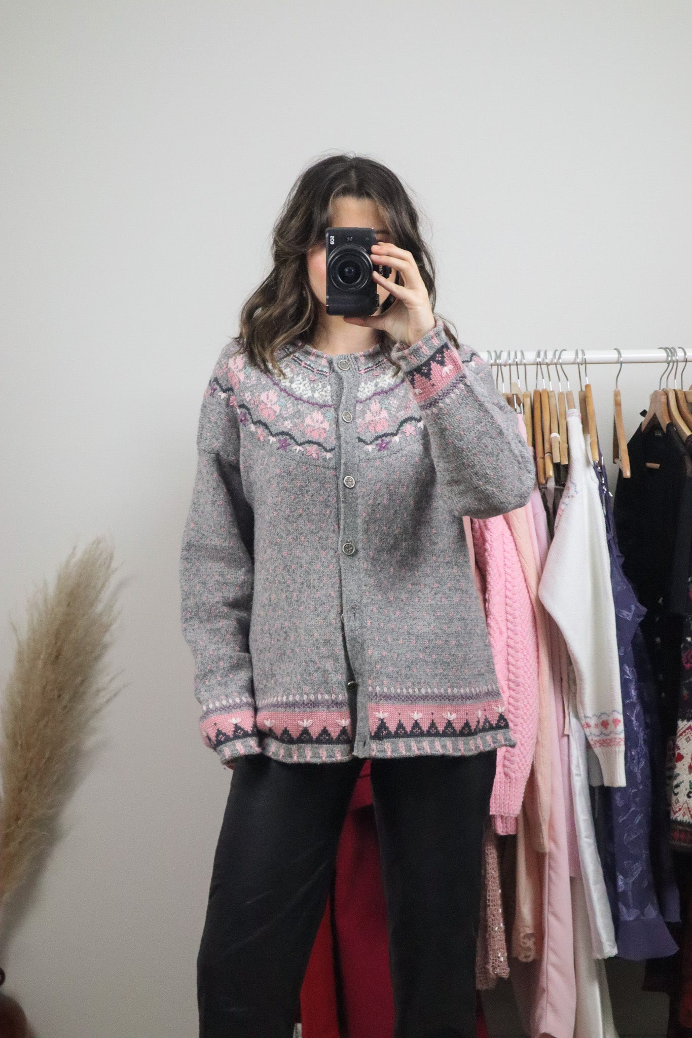Vintage x Wool Blend Embroidered Cardigan (L/XL)