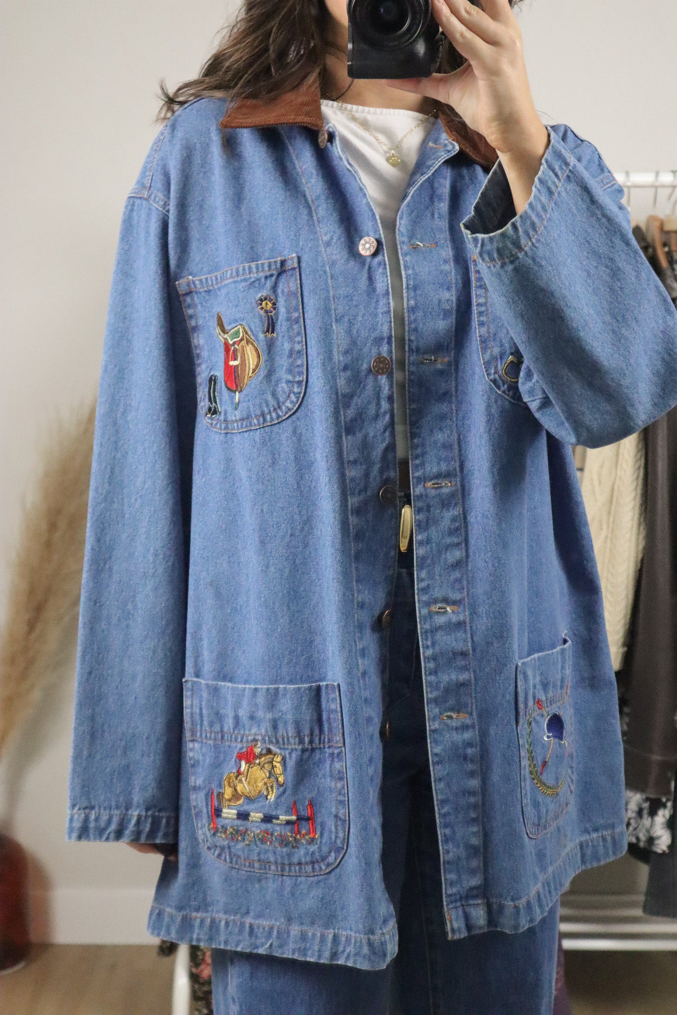 Vintage x Equestrian Embroidered Barn Coat (M/L)