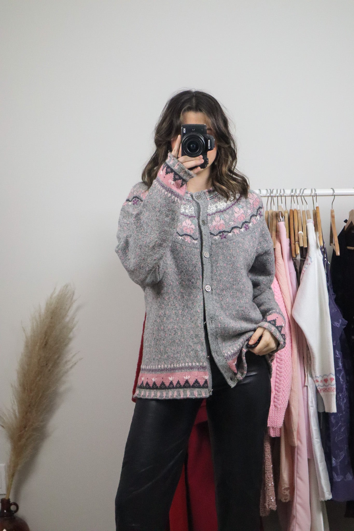 Vintage x Wool Blend Embroidered Cardigan (L/XL)