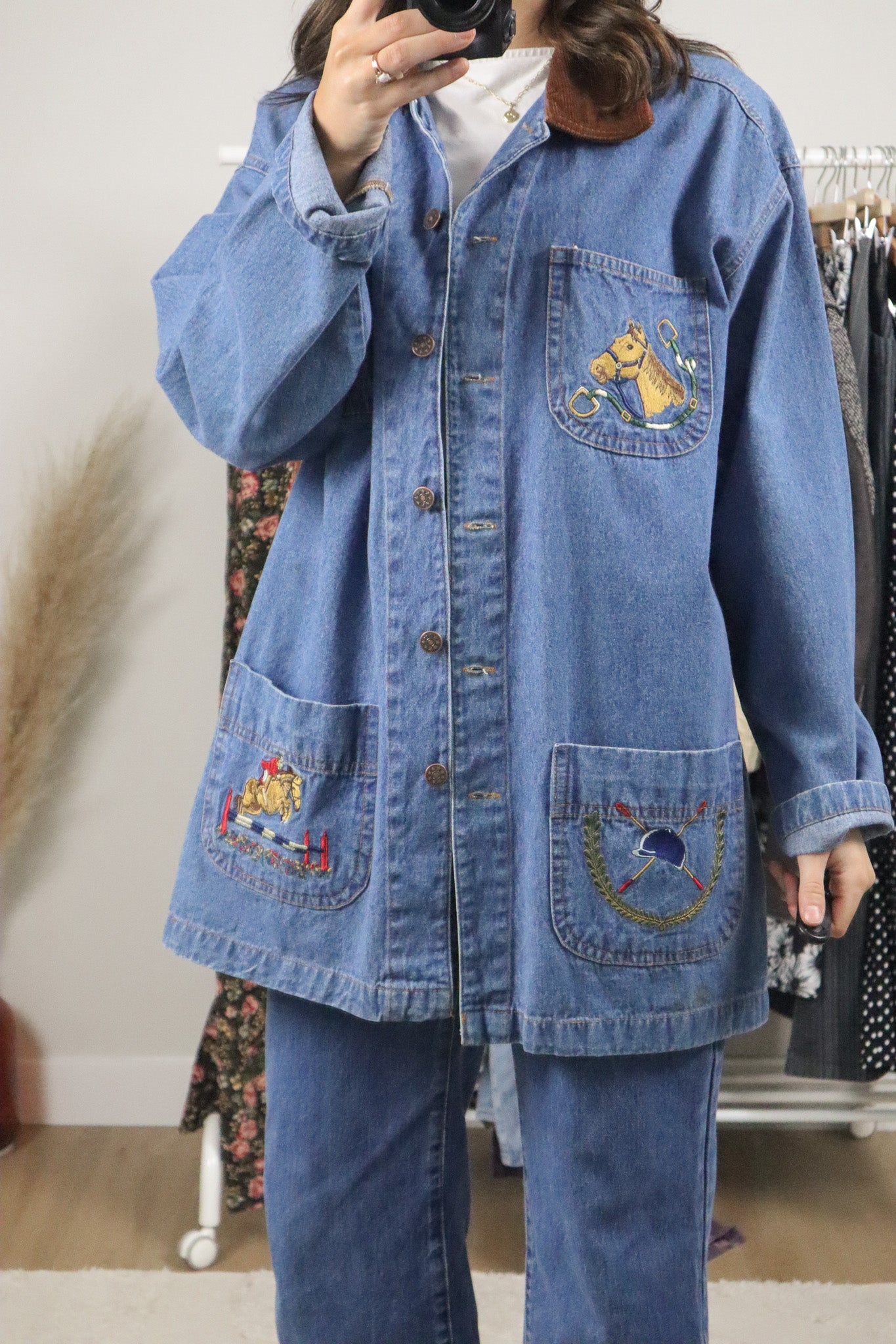 Vintage x Equestrian Embroidered Barn Coat (M/L)