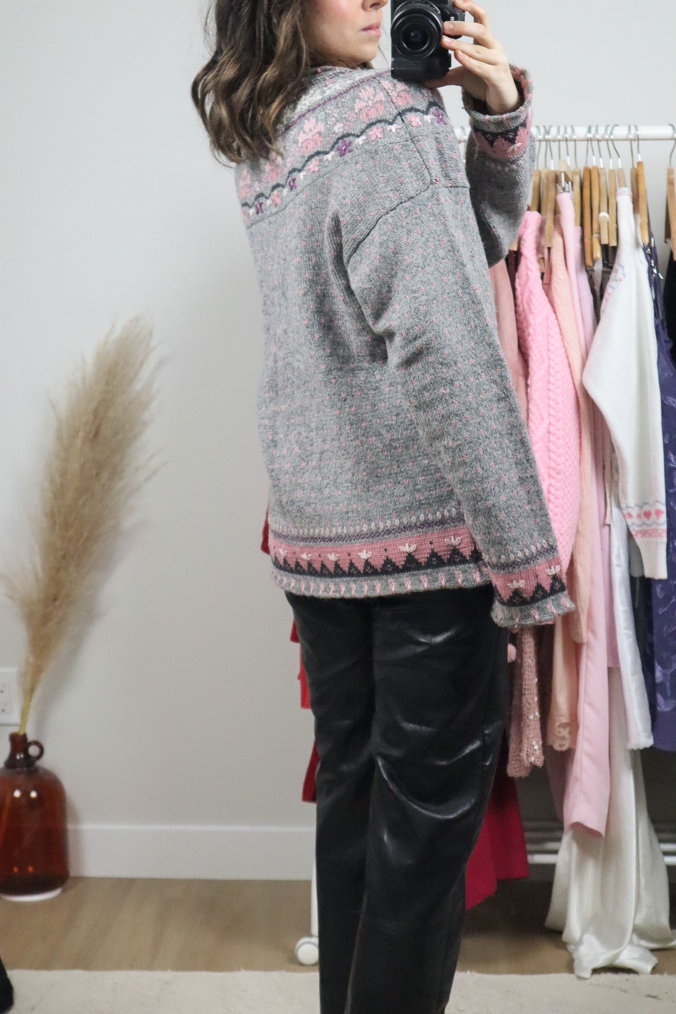 Vintage x Wool Blend Embroidered Cardigan (L/XL)