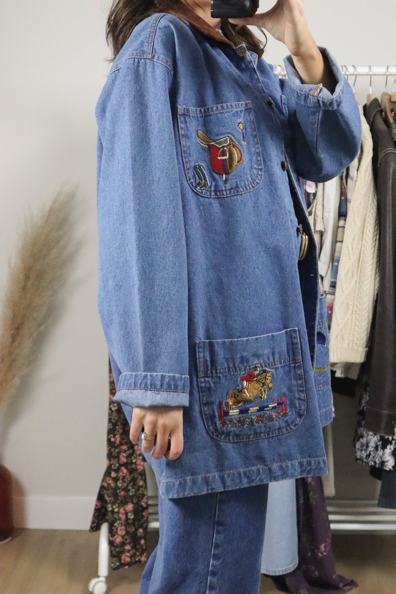 Vintage x Equestrian Embroidered Barn Coat (M/L)