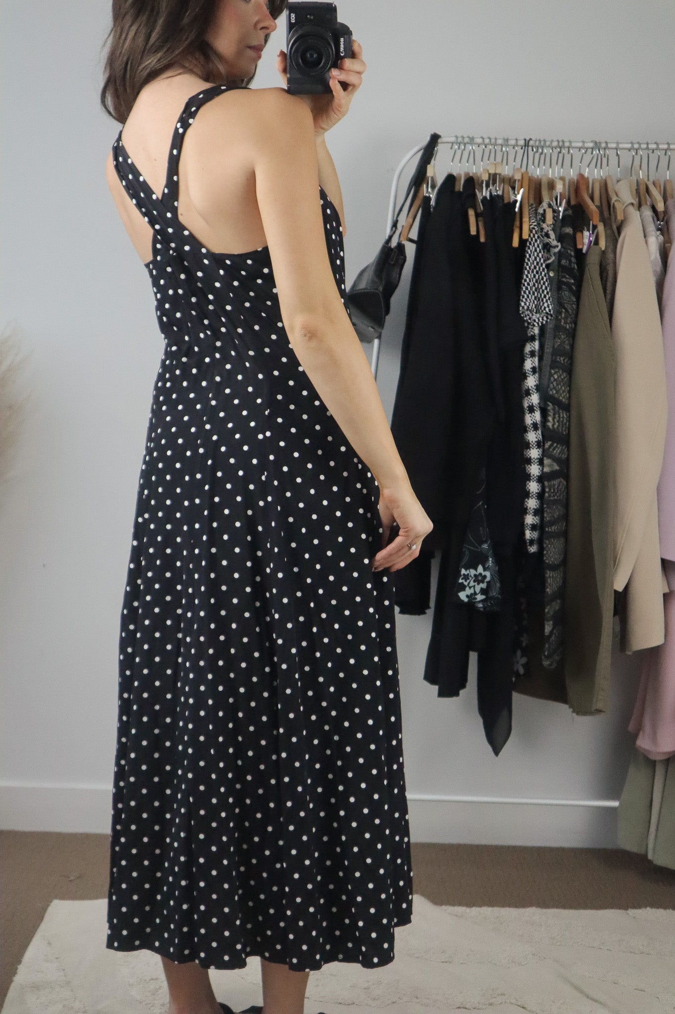 Vintage x Polka Dot Maxi Dress (8/10)