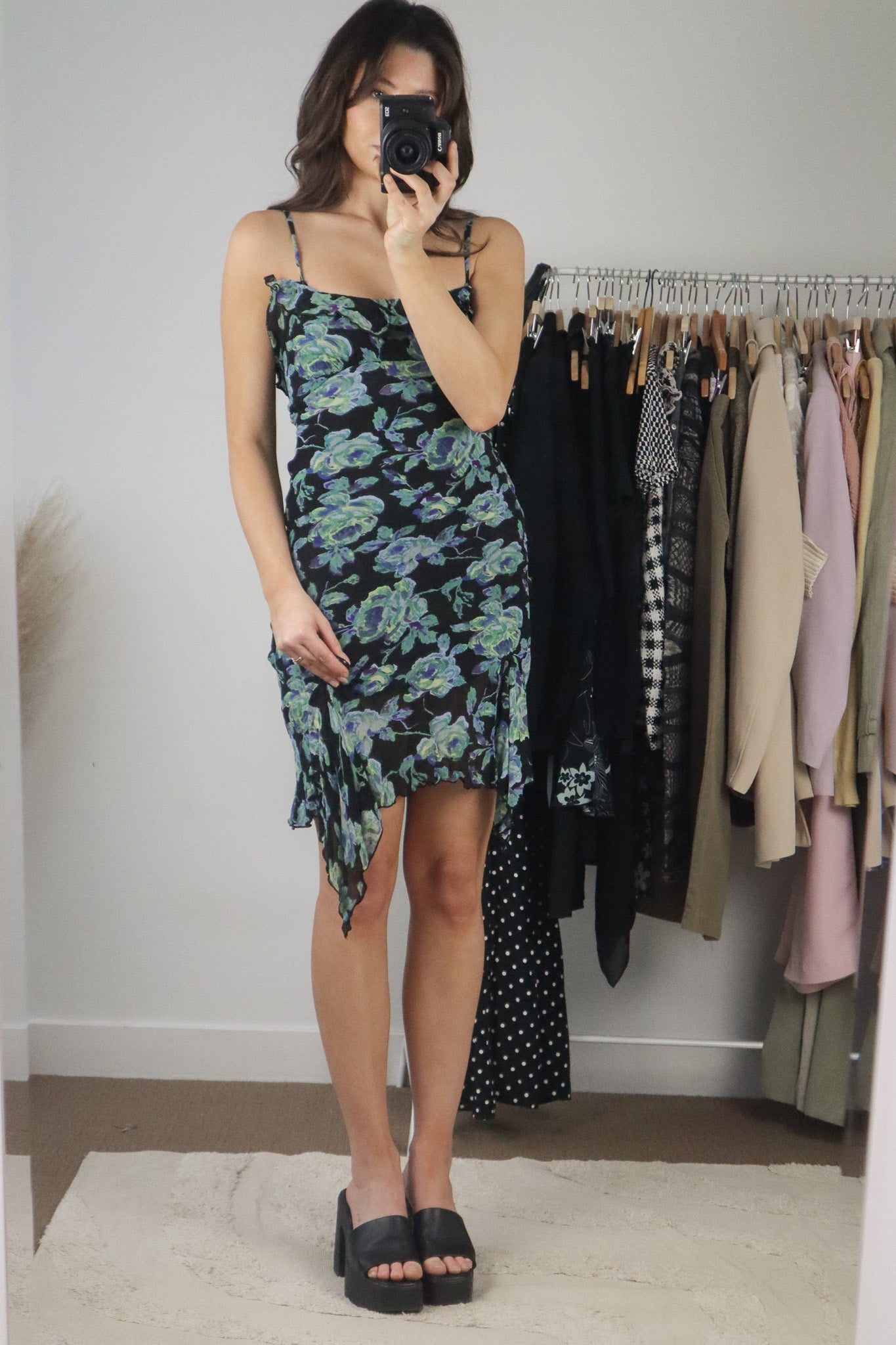 Vintage x Floral Midi Dress (XS)