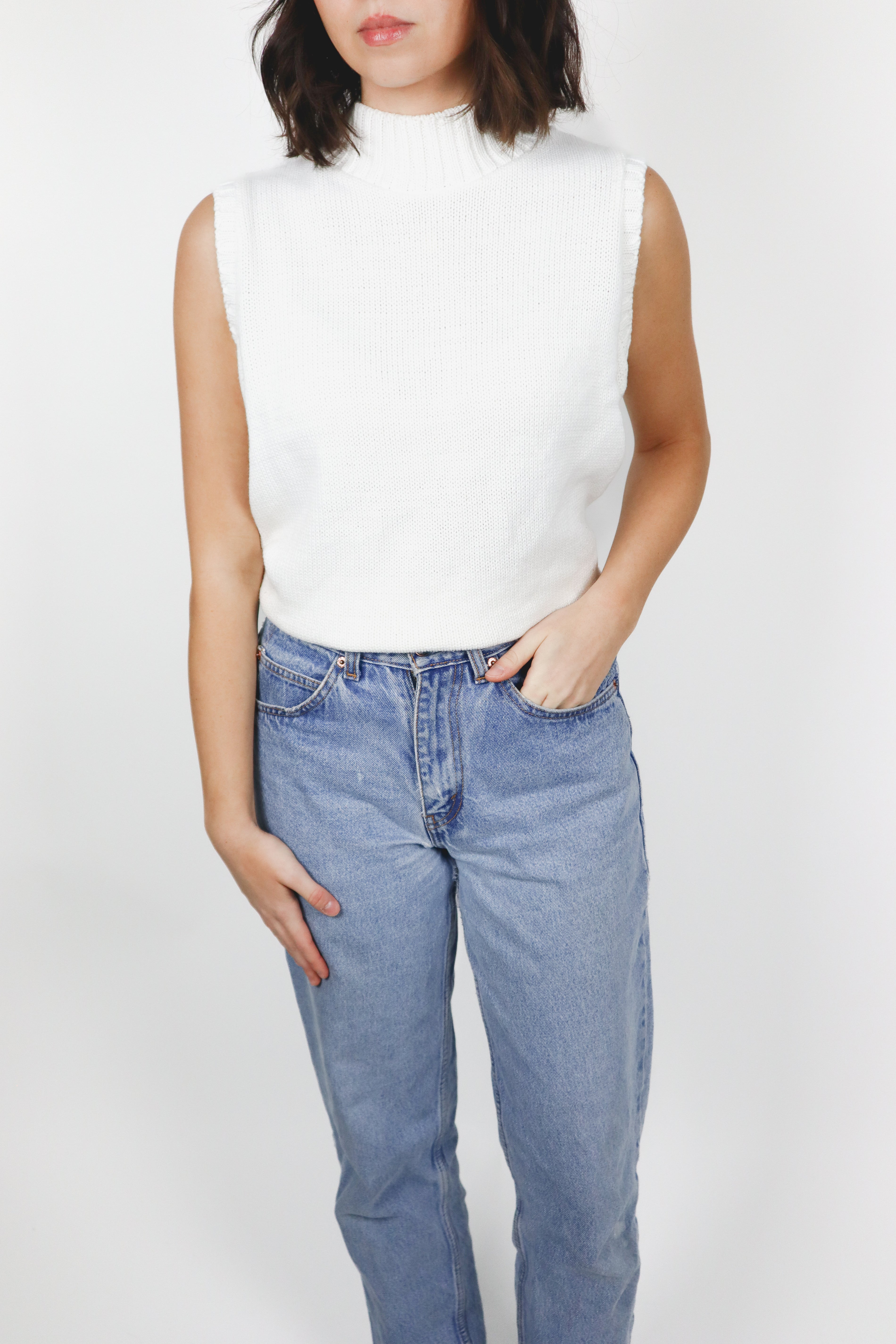 Vintage x Knit Mock Neck (M)