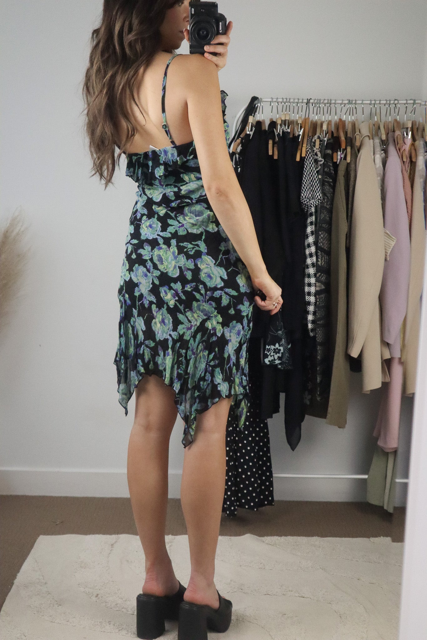 Vintage x Floral Midi Dress (XS)