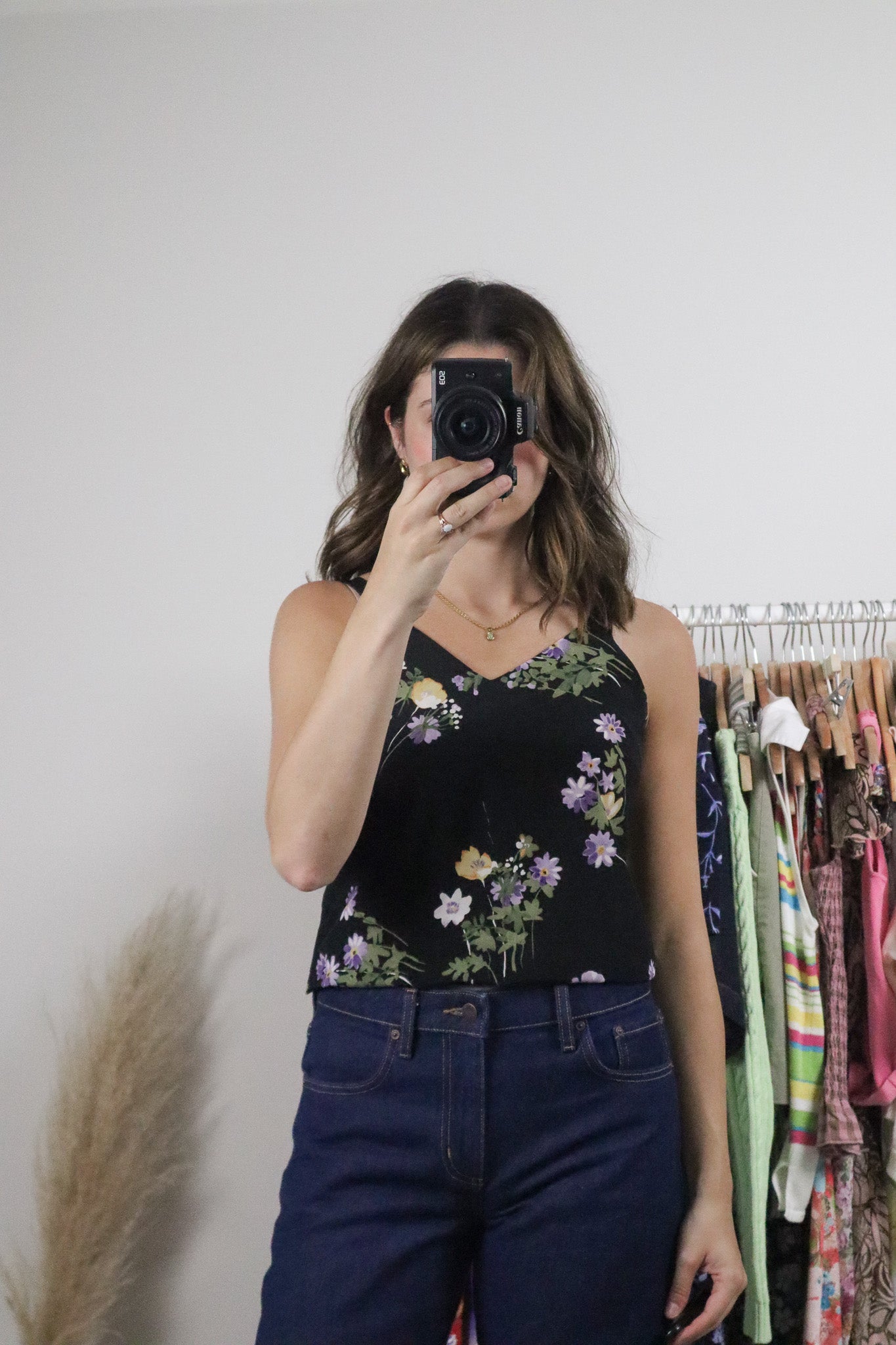 Made in Canada x Vintage x Floral Tank (S)
