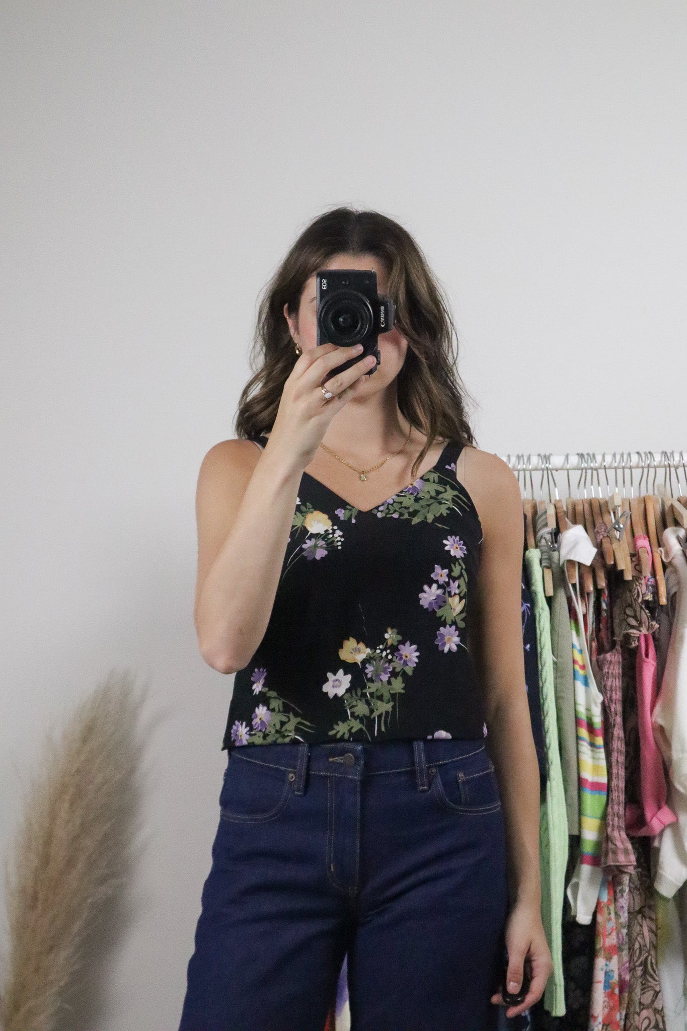 Made in Canada x Vintage x Floral Tank (S)