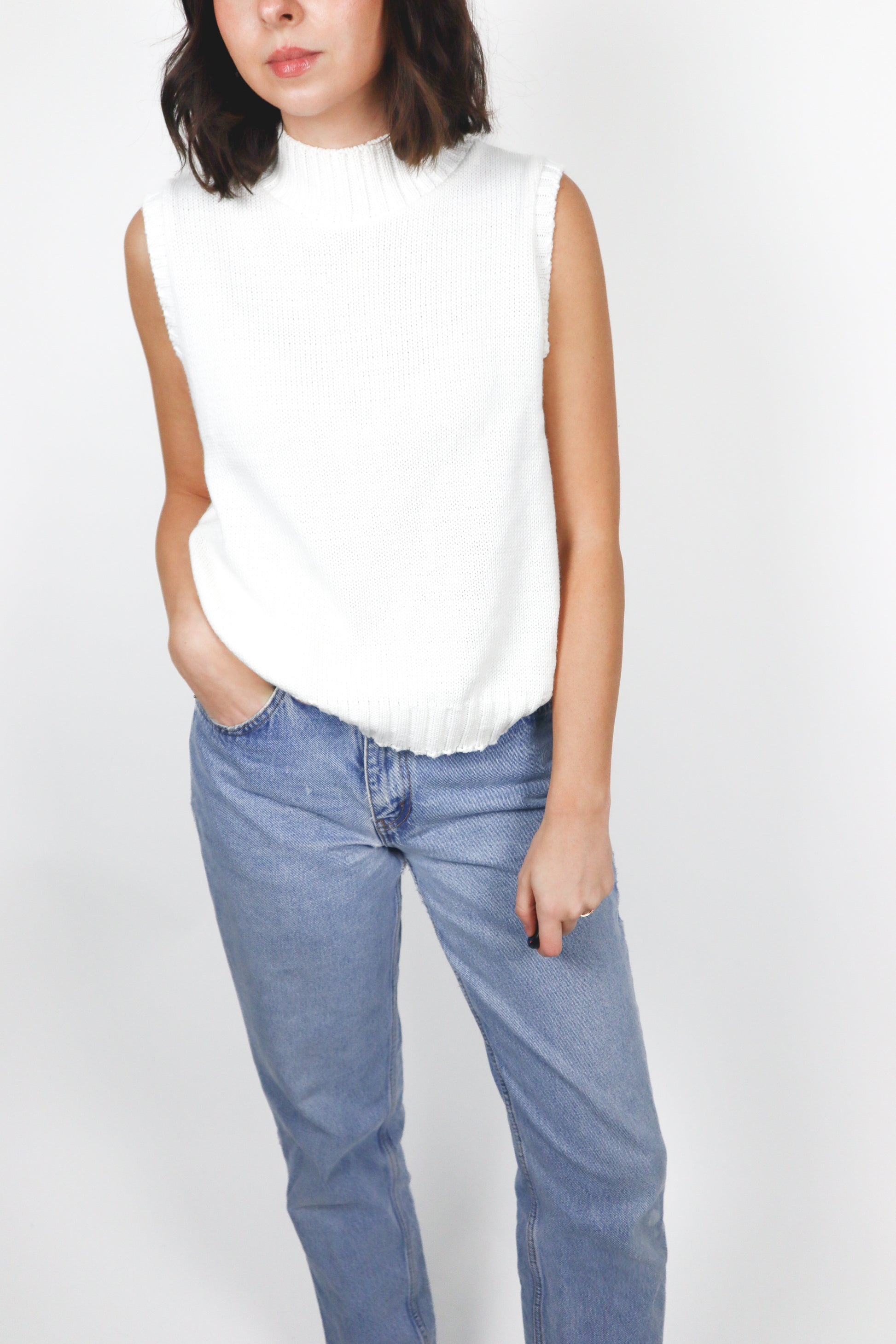 Vintage x Knit Mock Neck (M)