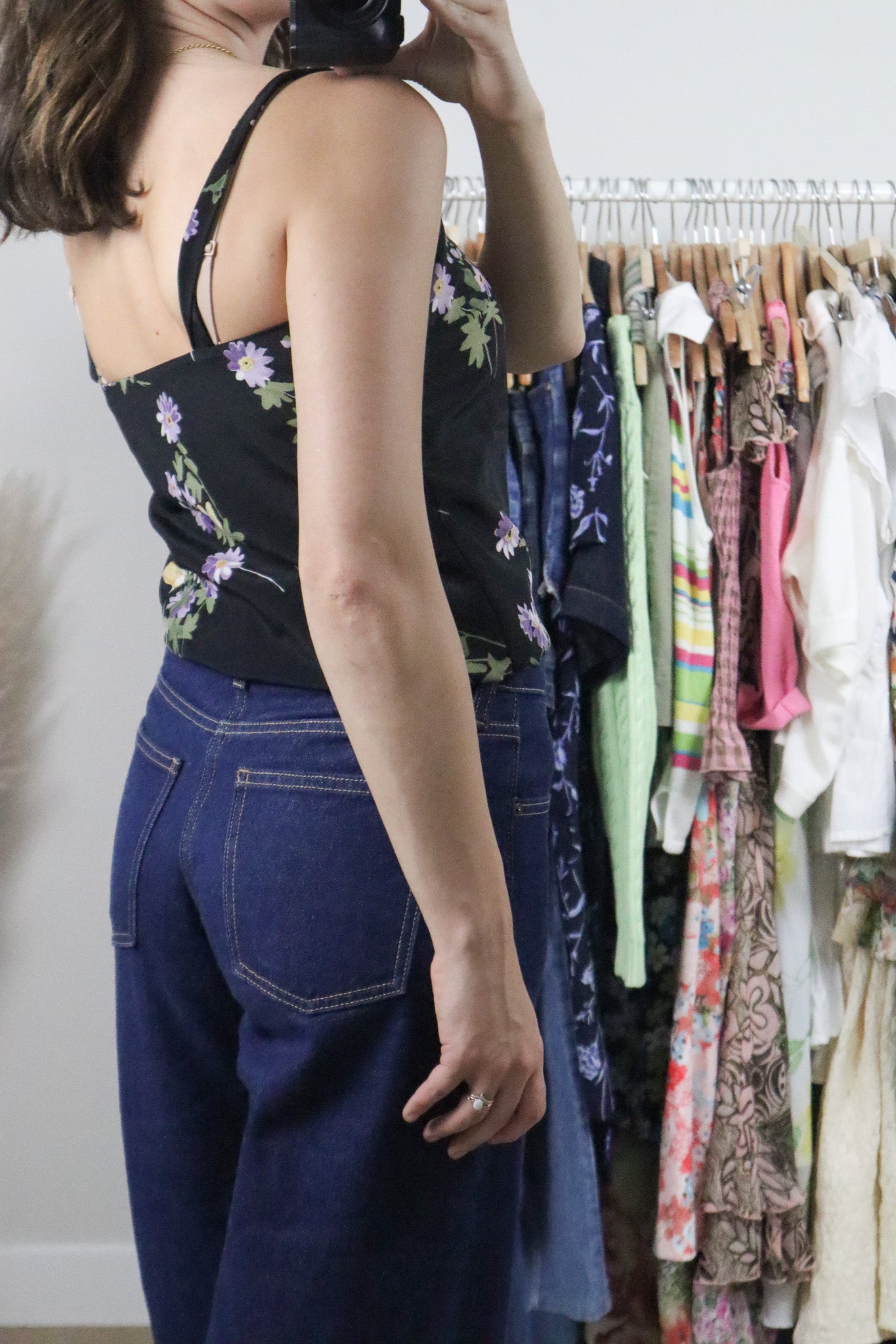 Made in Canada x Vintage x Floral Tank (S)