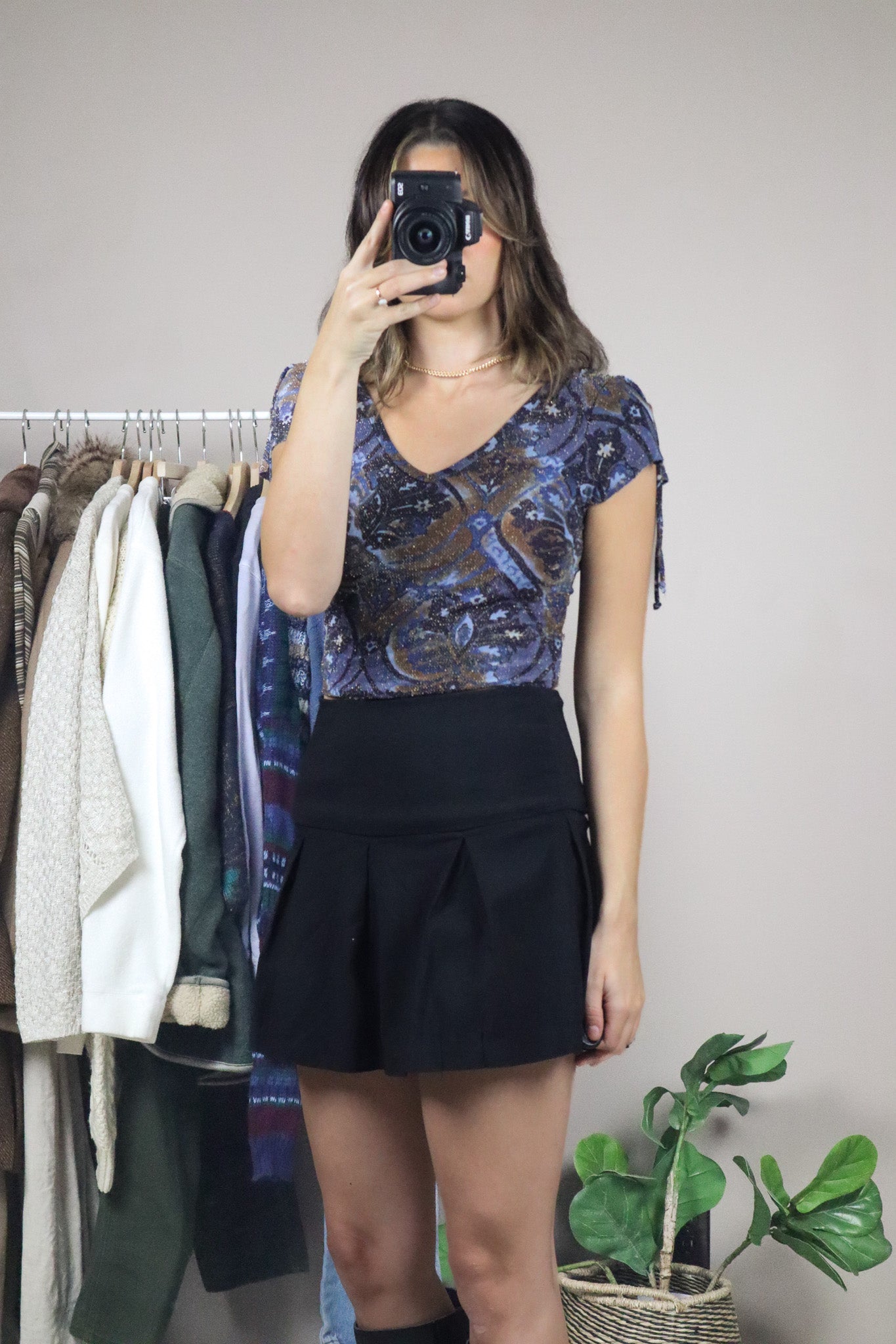 Made in Canada x Vintage x Y2K Sparkly Top (S)