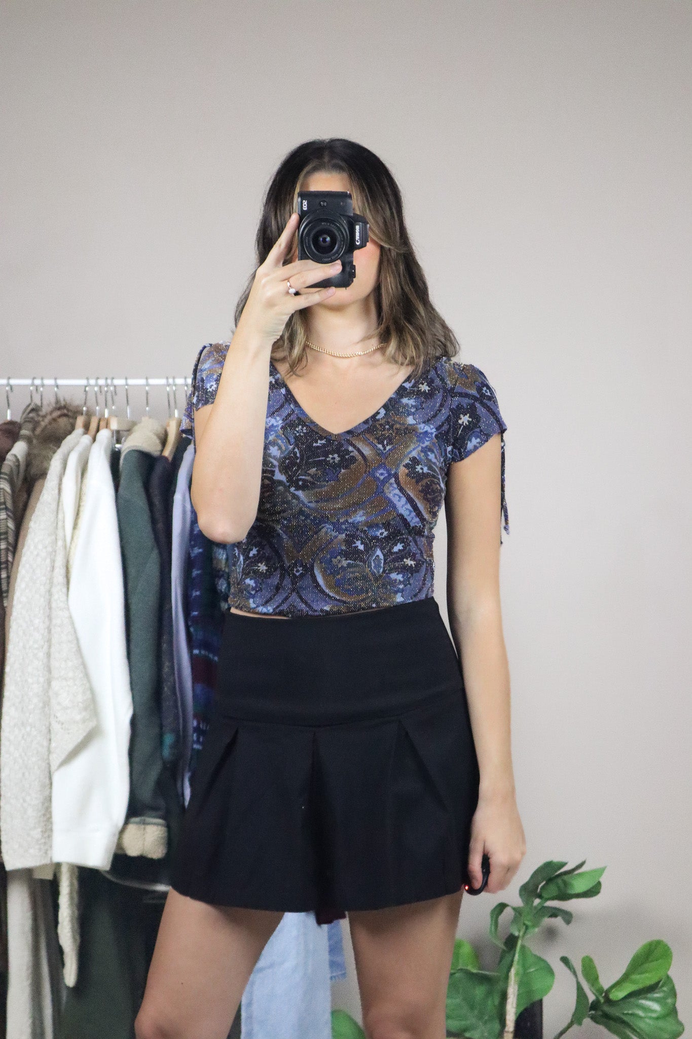 Made in Canada x Vintage x Y2K Sparkly Top (S)