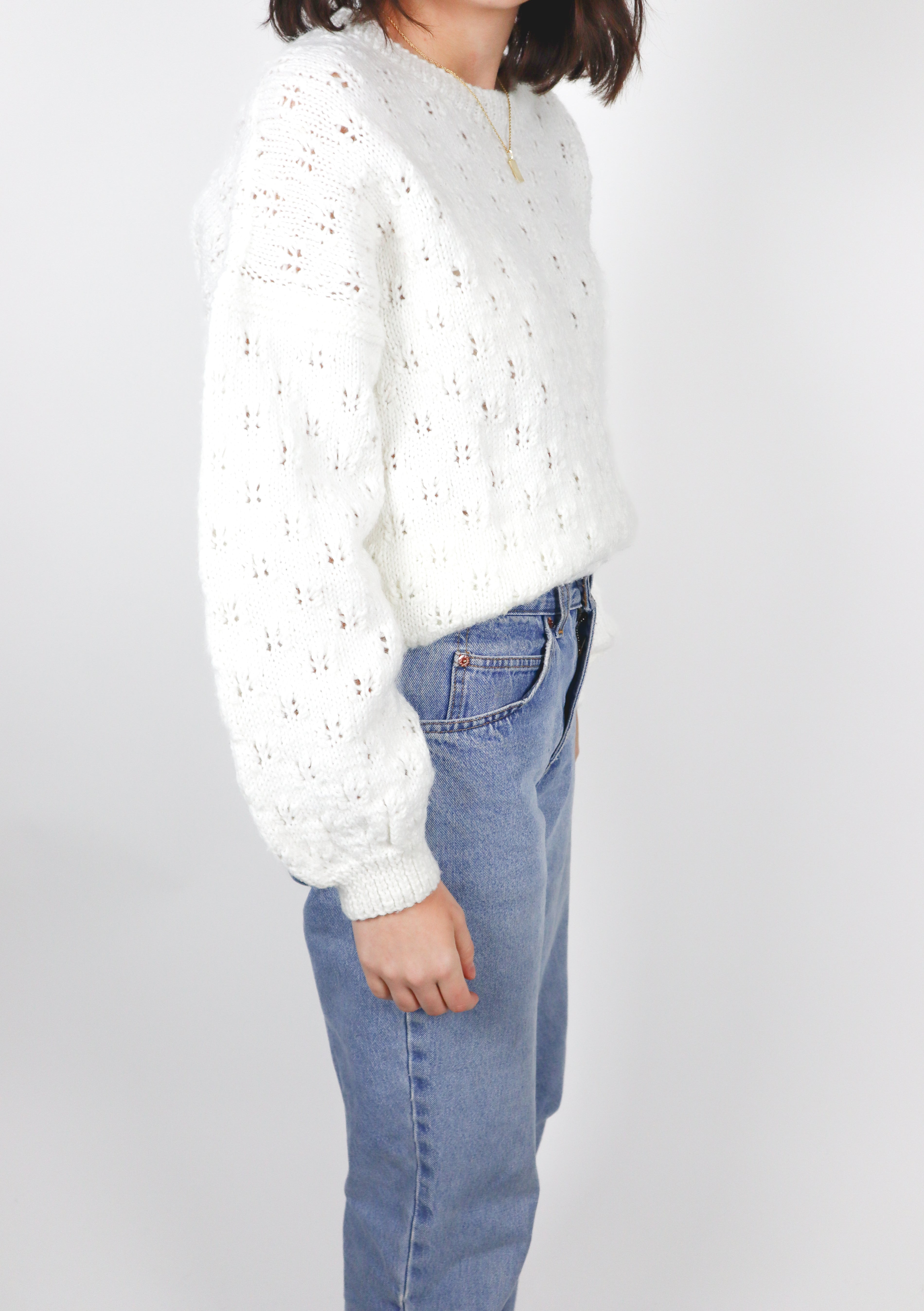 Vintage x Hand Knit Top (S/M)