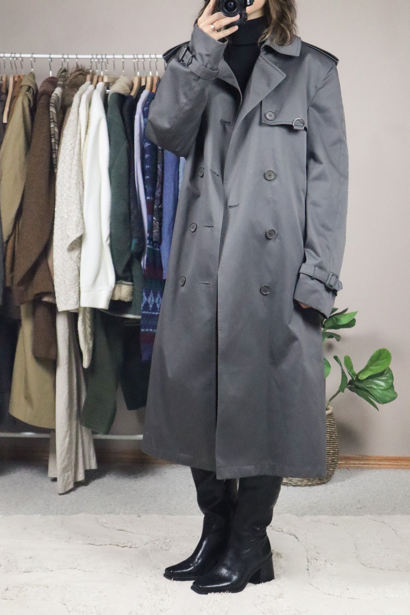 Made in Korea x Vintage x Trench Coat (L/XL)