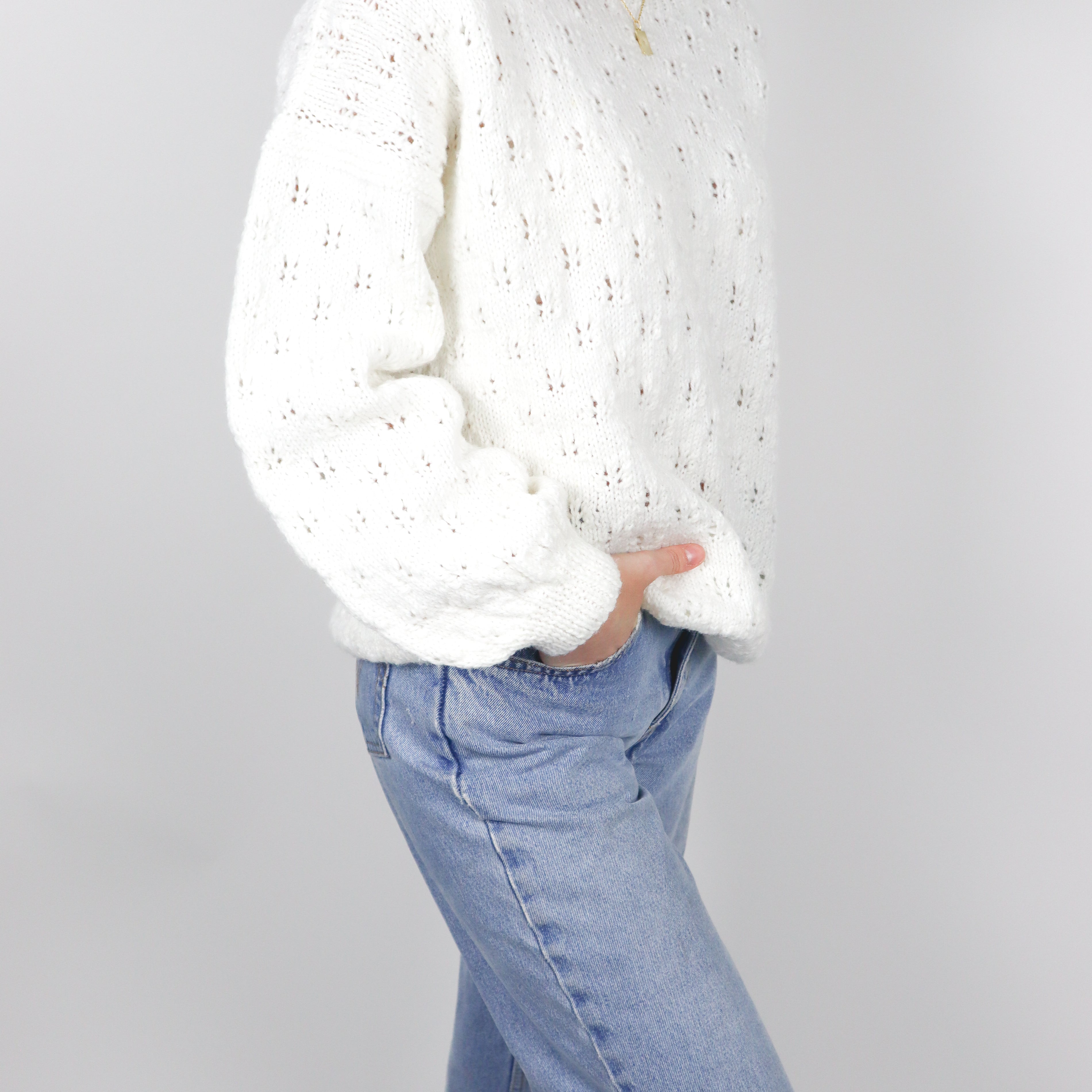 Vintage x Hand Knit Top (S/M)