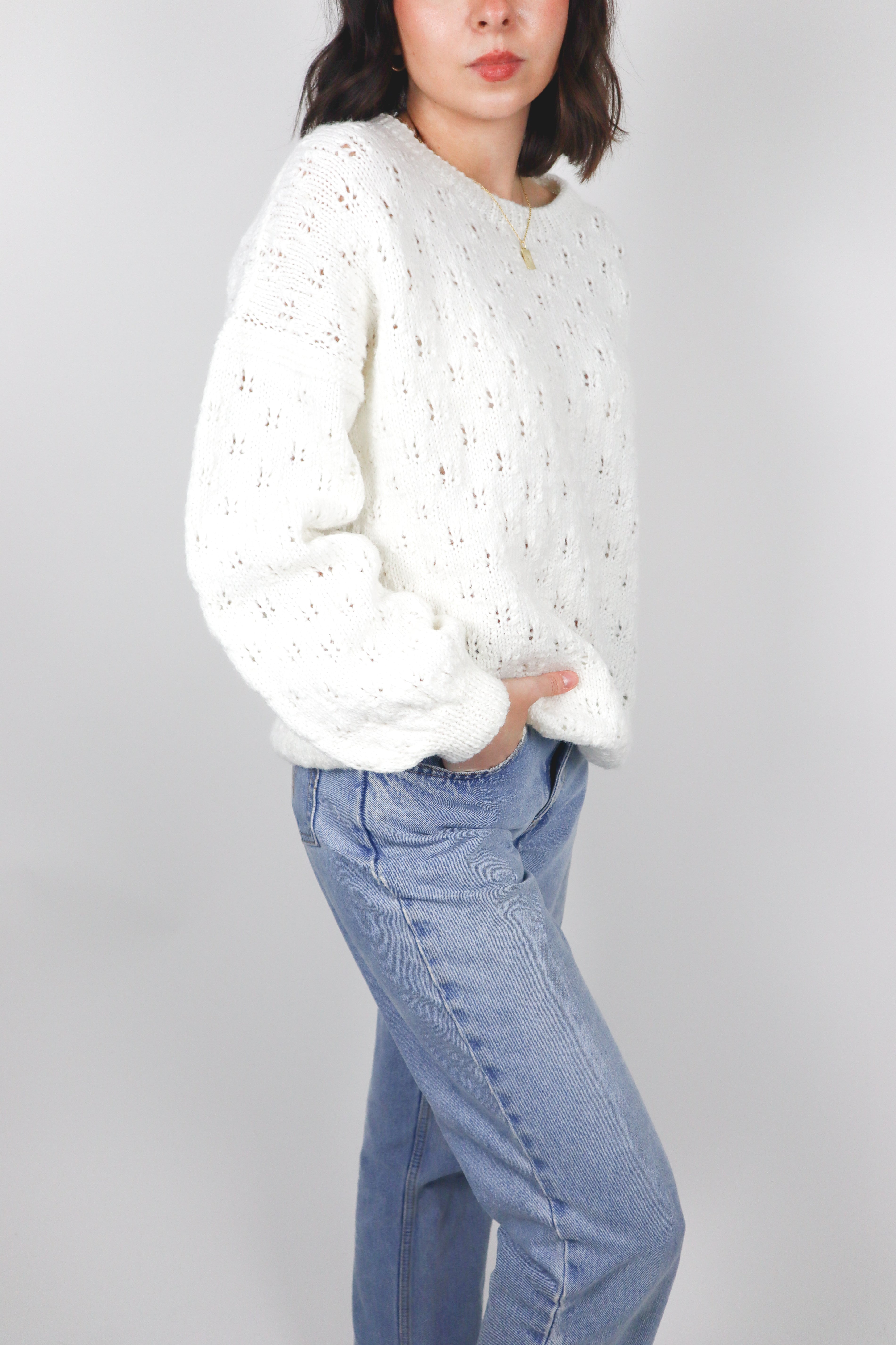Vintage x Hand Knit Top (S/M)