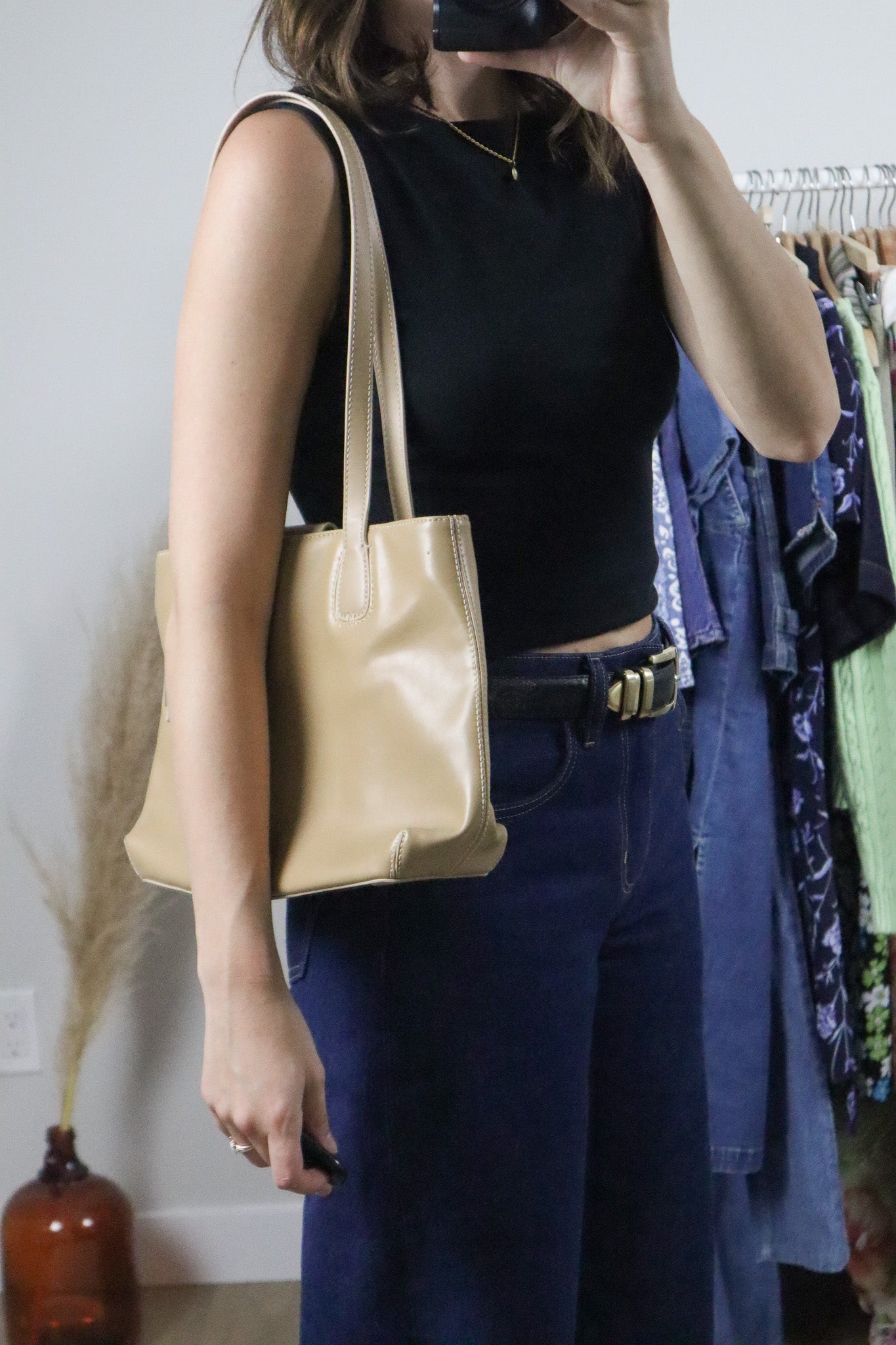Vintage x Faux Leather Purse