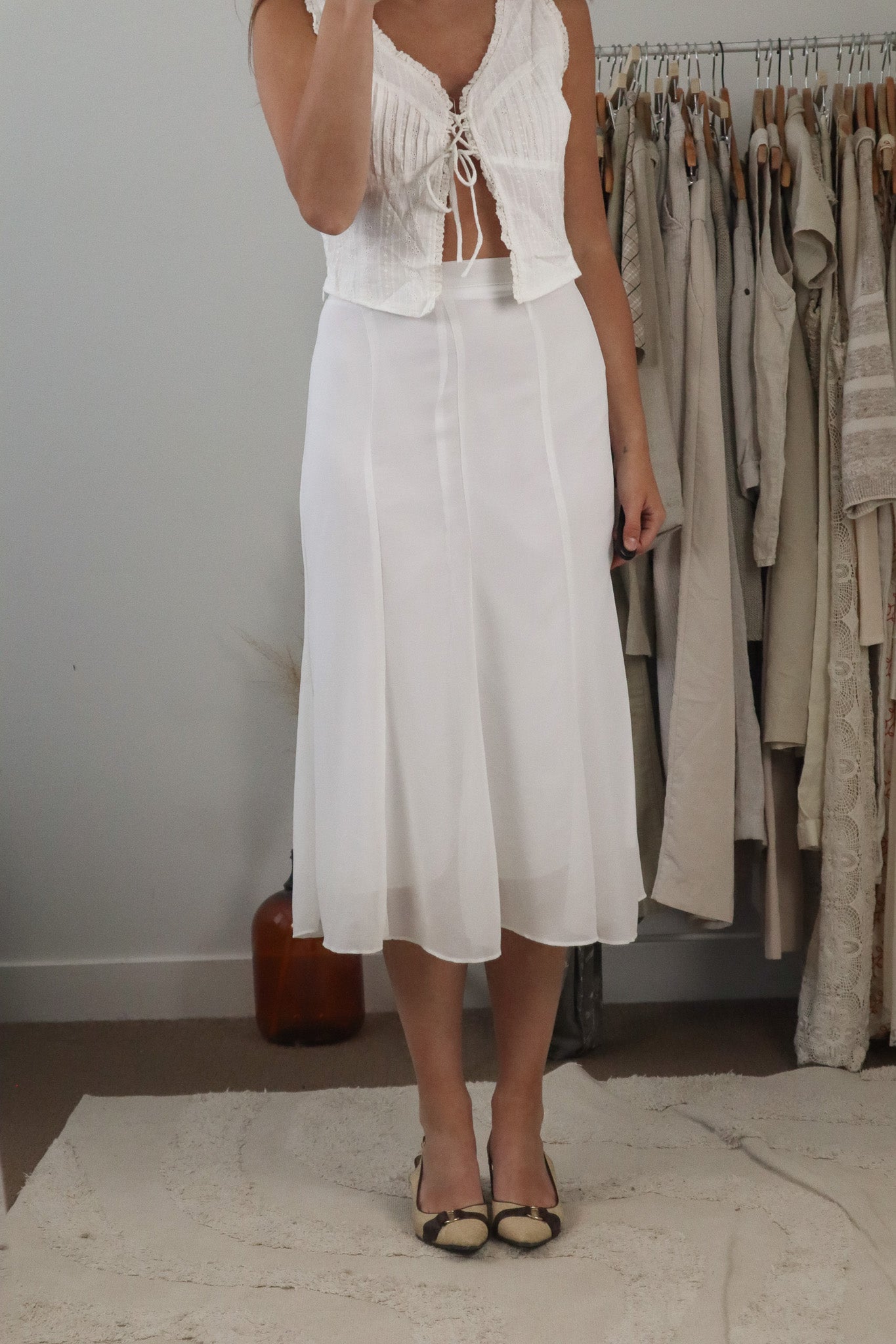 Made in Canada x Vintage x Flowy Midi Skirt (8)