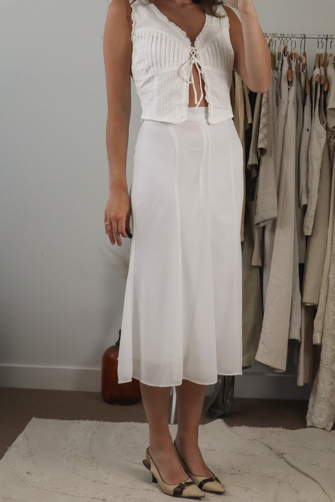 Made in Canada x Vintage x Flowy Midi Skirt (8)