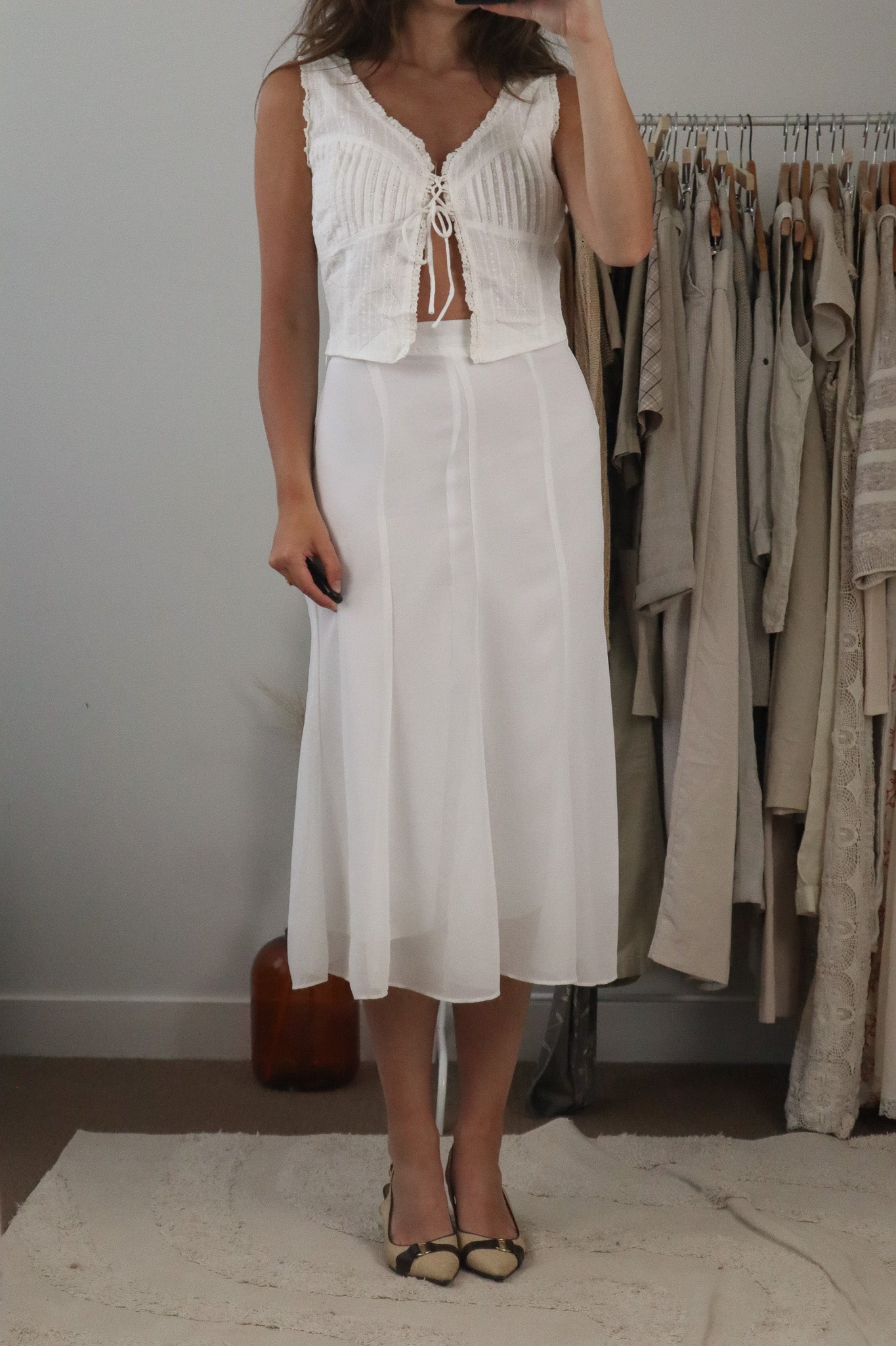 Made in Canada x Vintage x Flowy Midi Skirt (8)