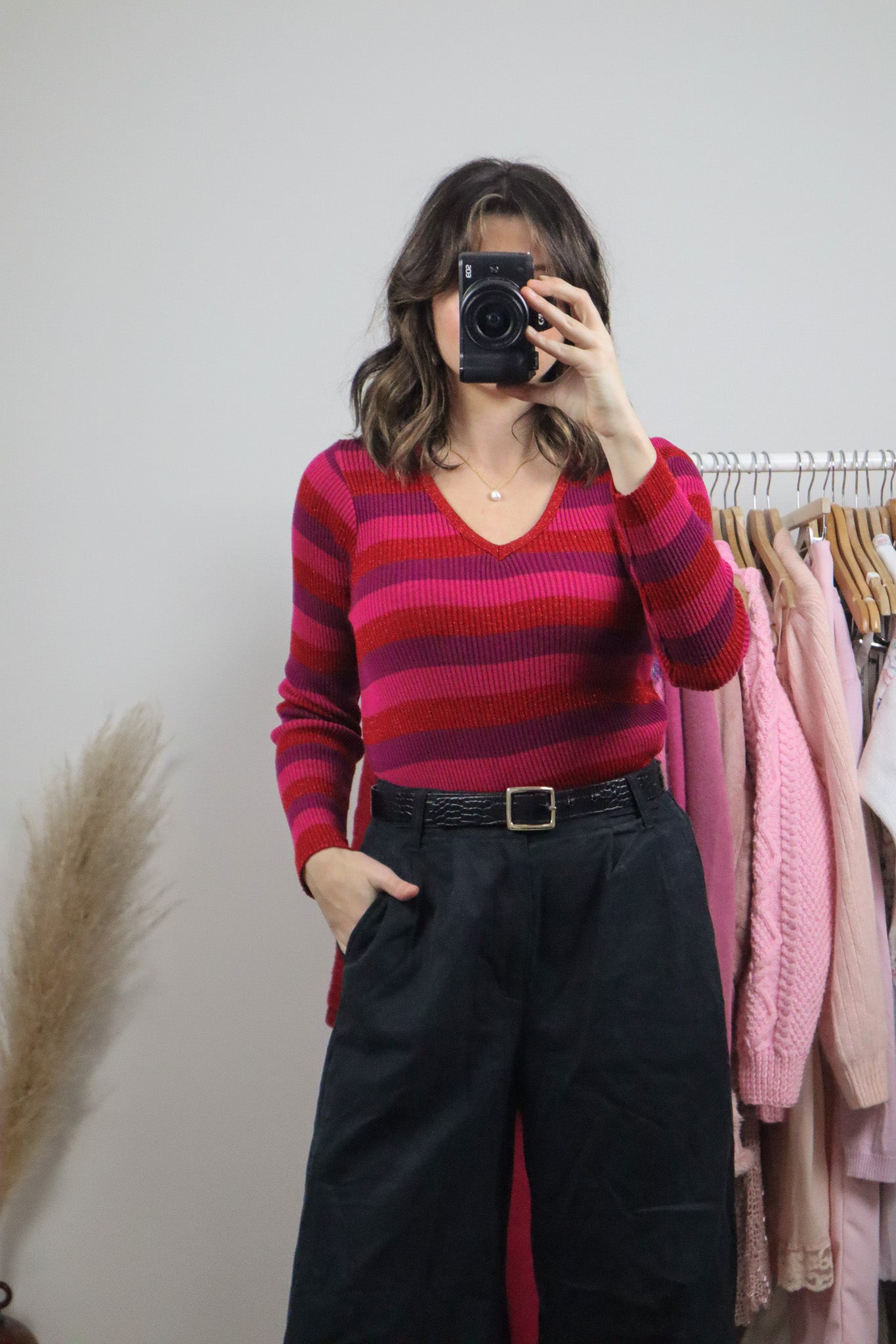 Made in Canada x Vintage x Striped Long-Sleeve (S/M)