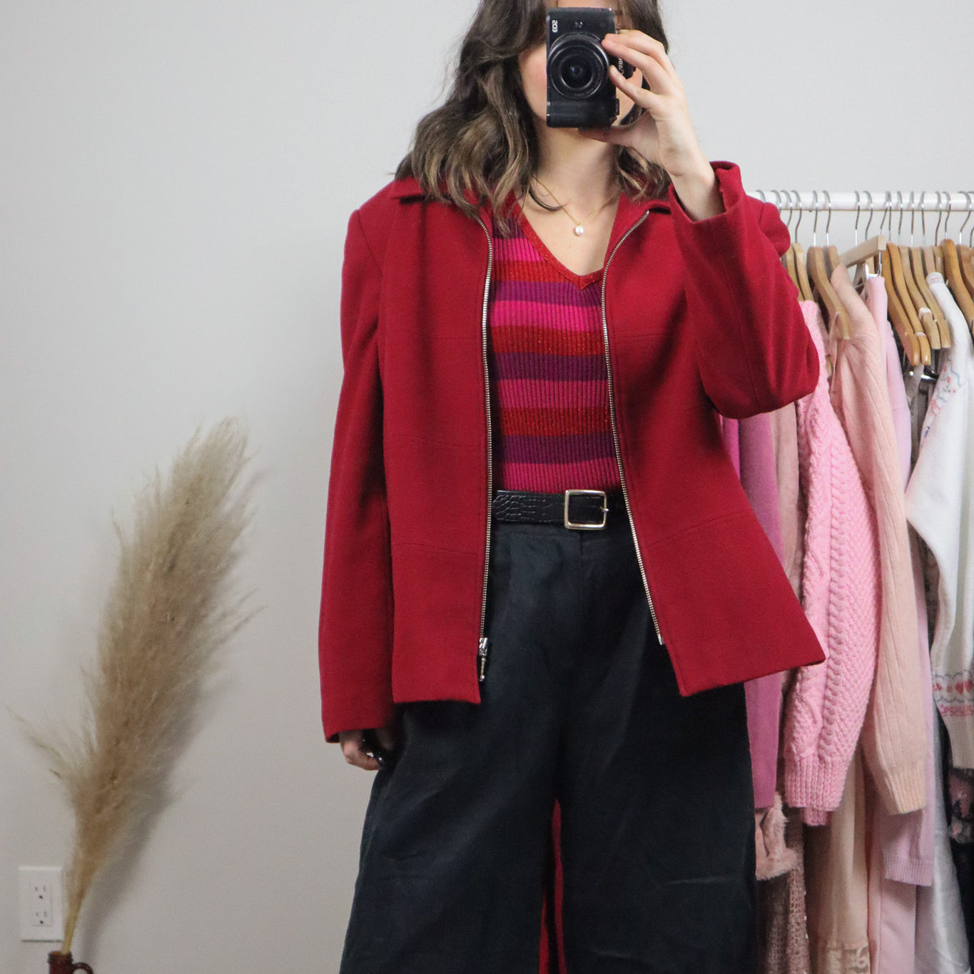 Made in Canda x Vintage x Wool Blend Structured Collared Jacket (10)