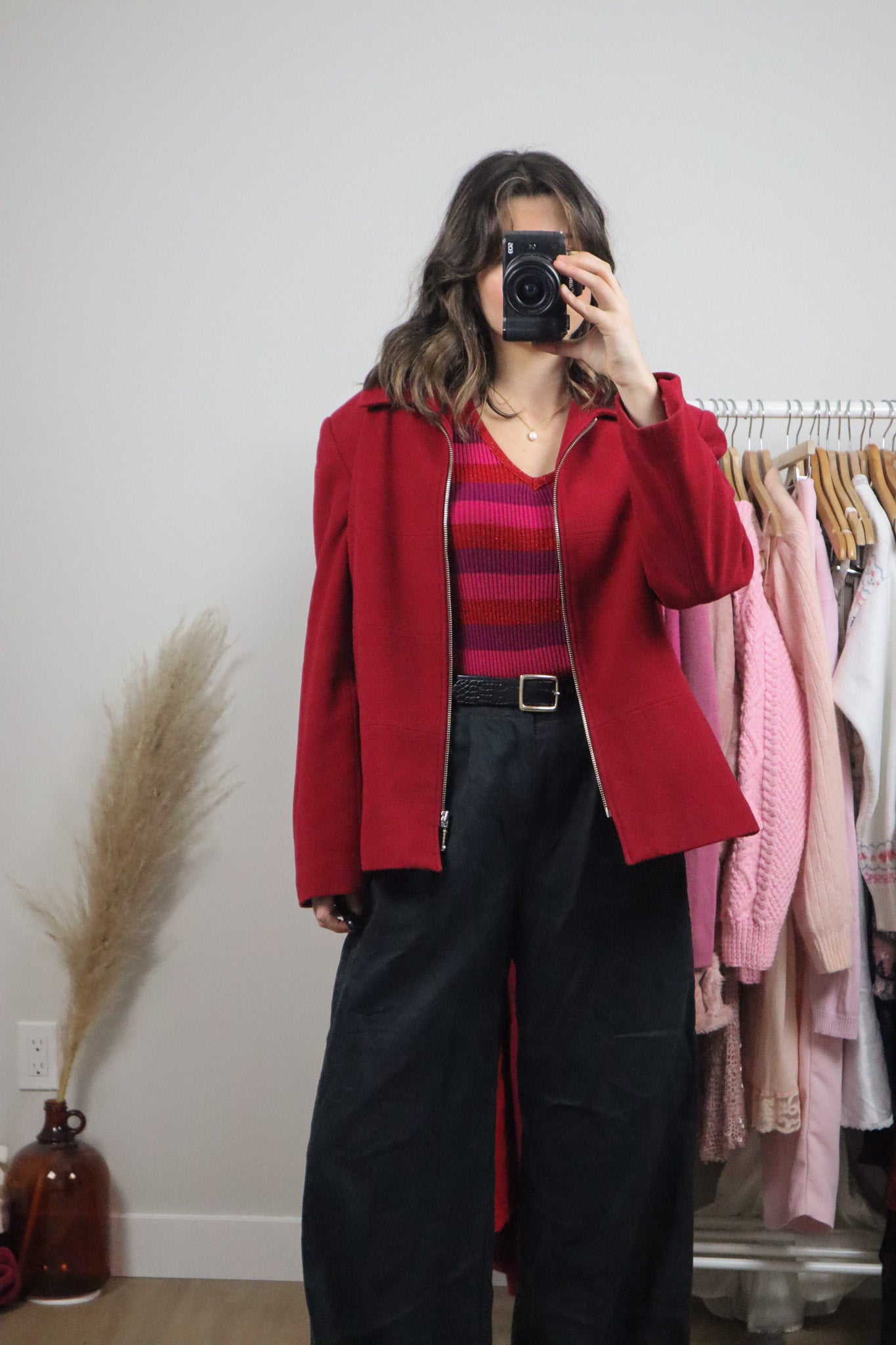Made in Canda x Vintage x Wool Blend Structured Collared Jacket (10)