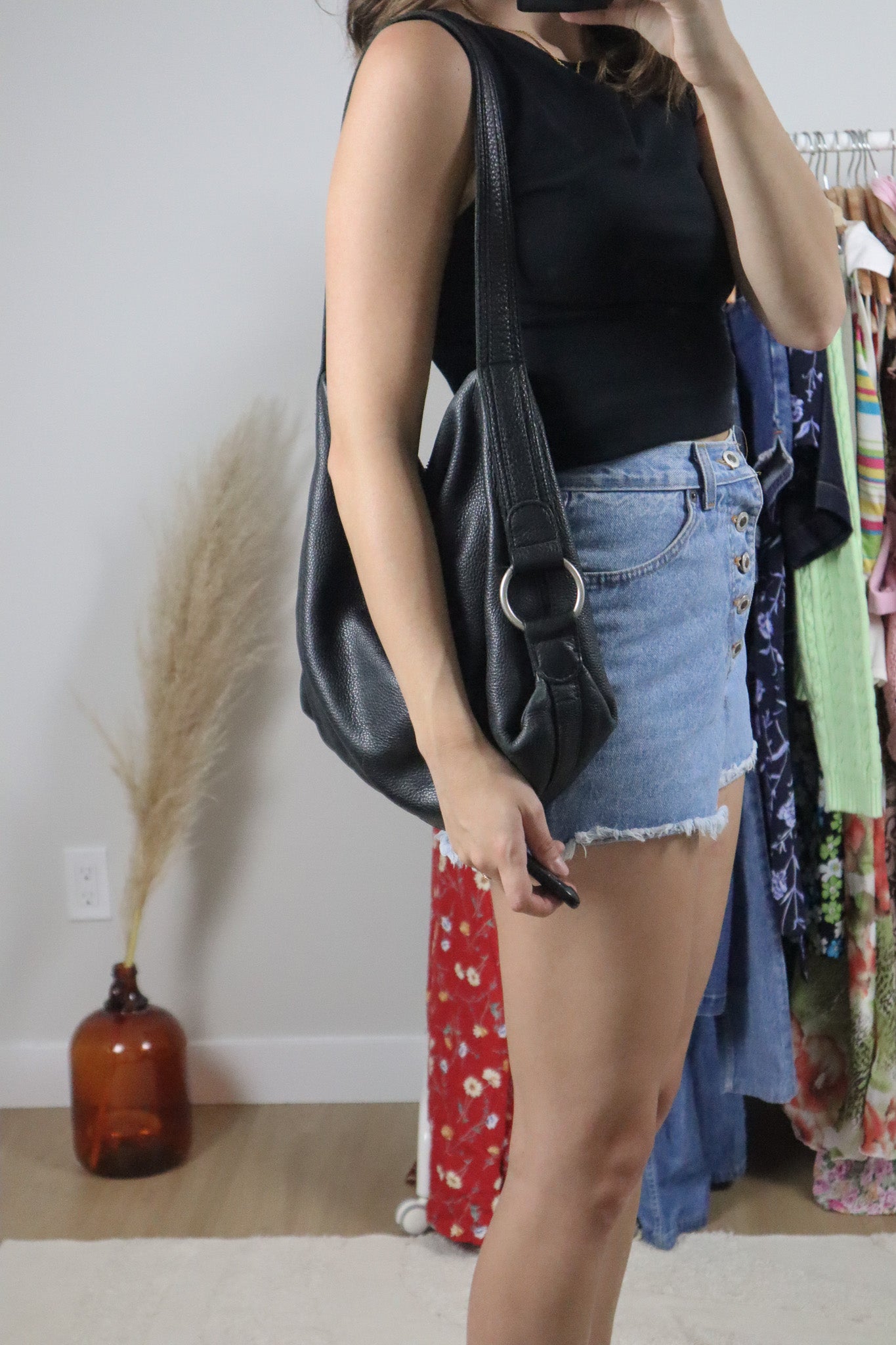 Vintage x Leather Hobo Bag