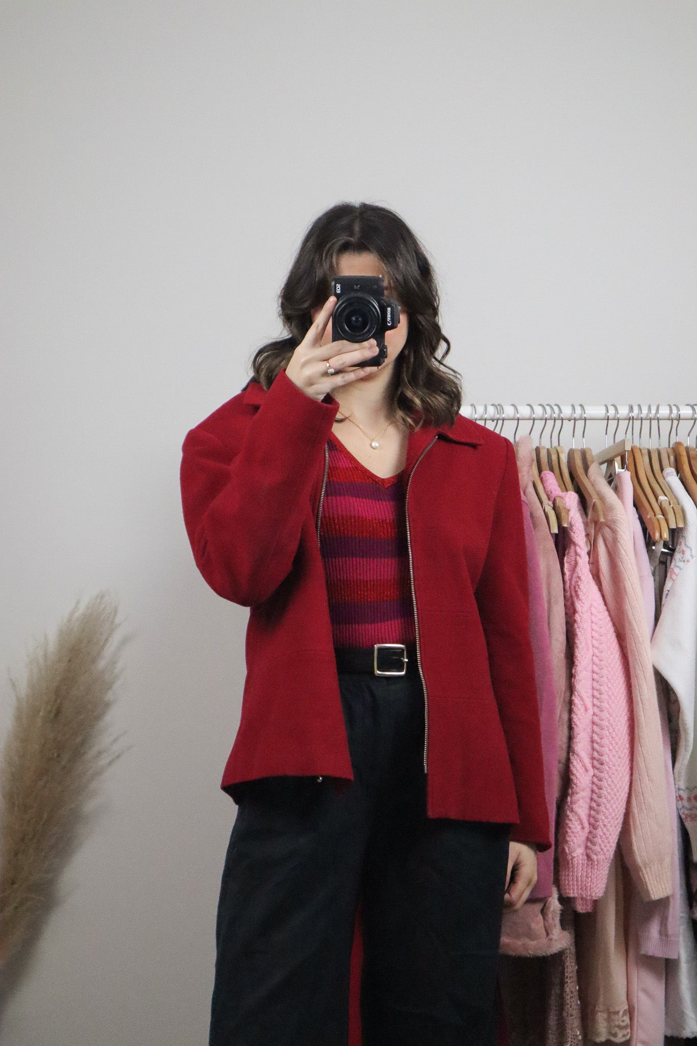 Made in Canda x Vintage x Wool Blend Structured Collared Jacket (10)