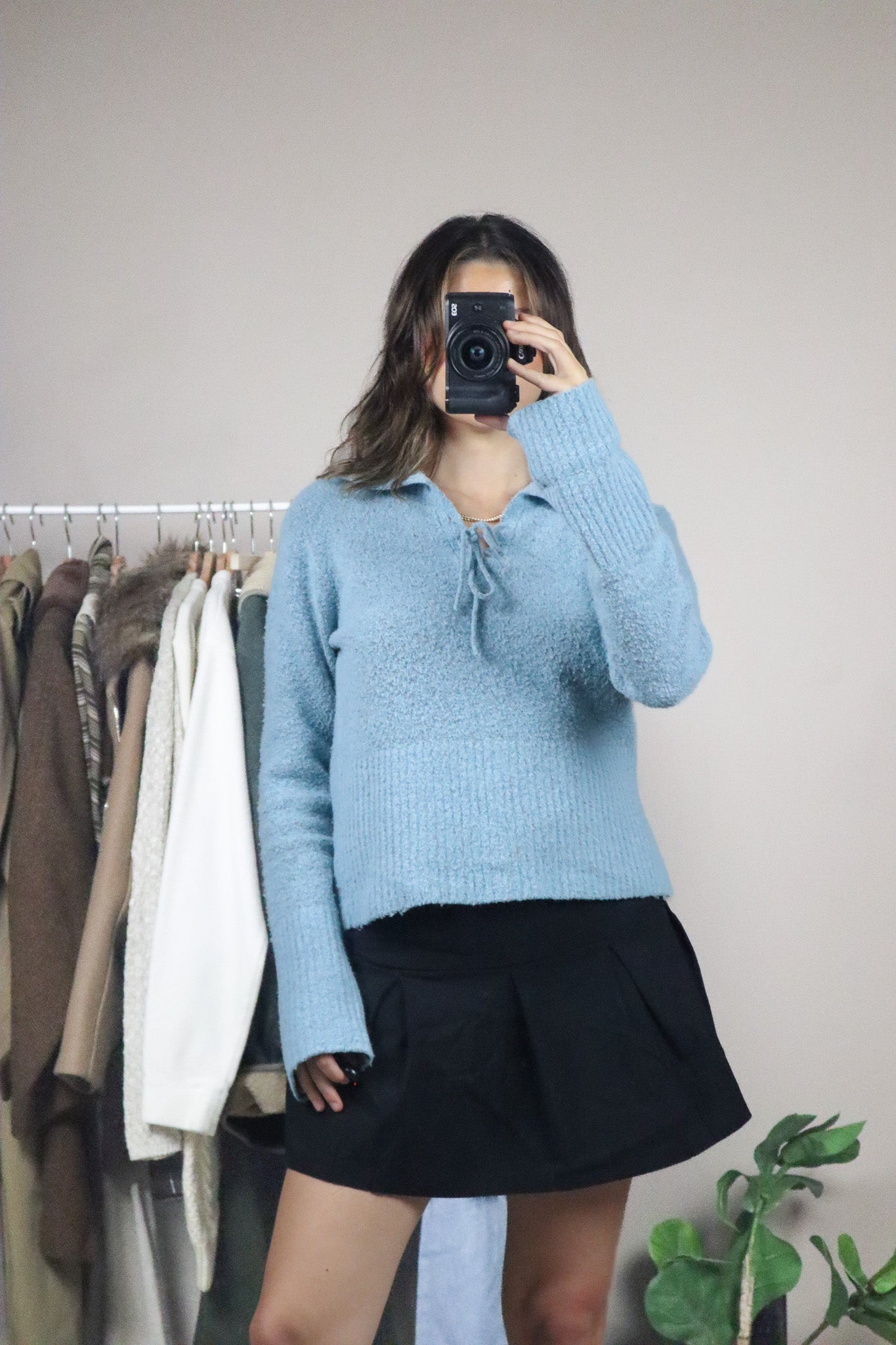 Made in Korea x Vintage x Wool Blend Collared Knit (S/M)