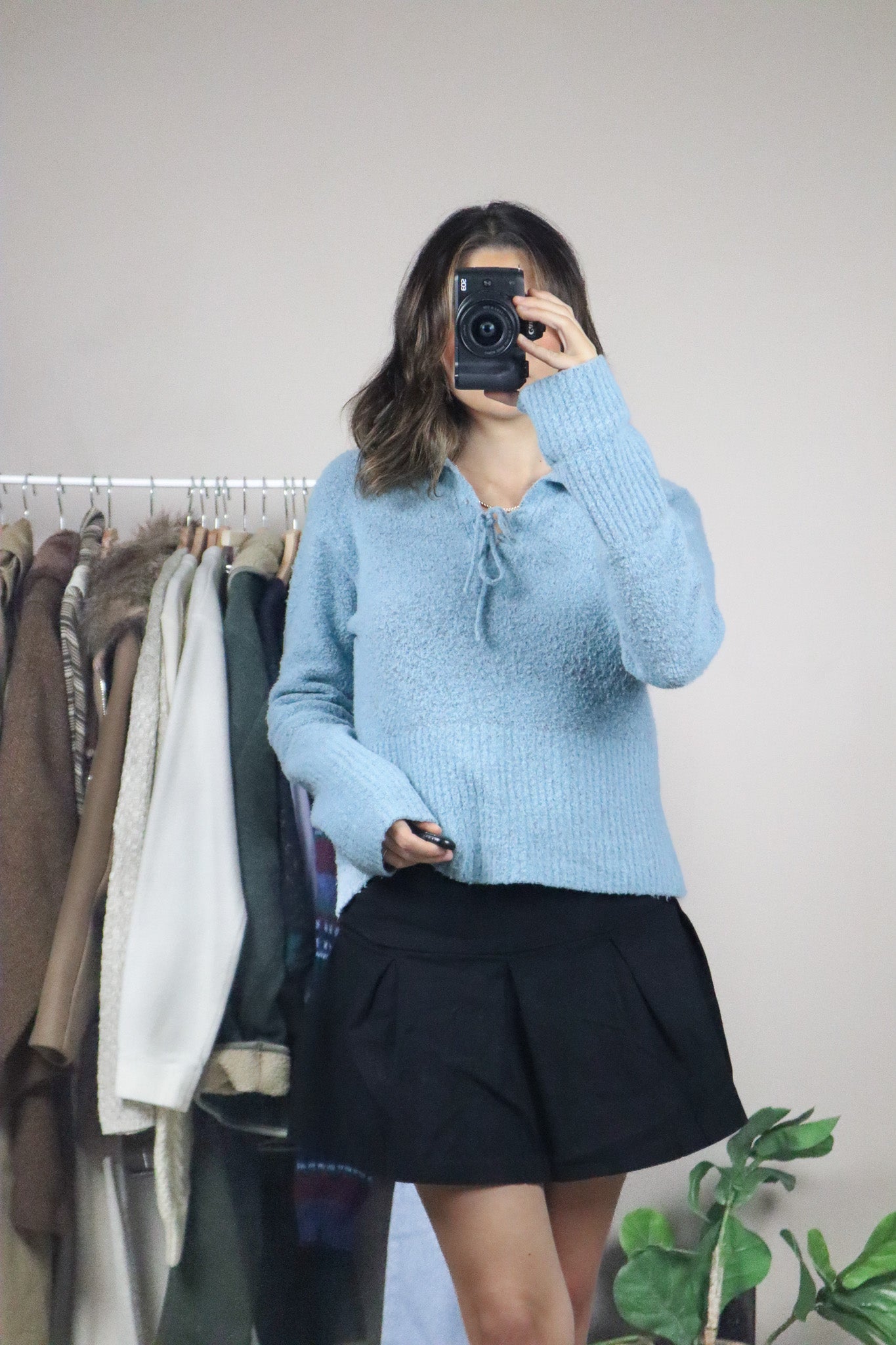 Made in Korea x Vintage x Wool Blend Collared Knit (S/M)