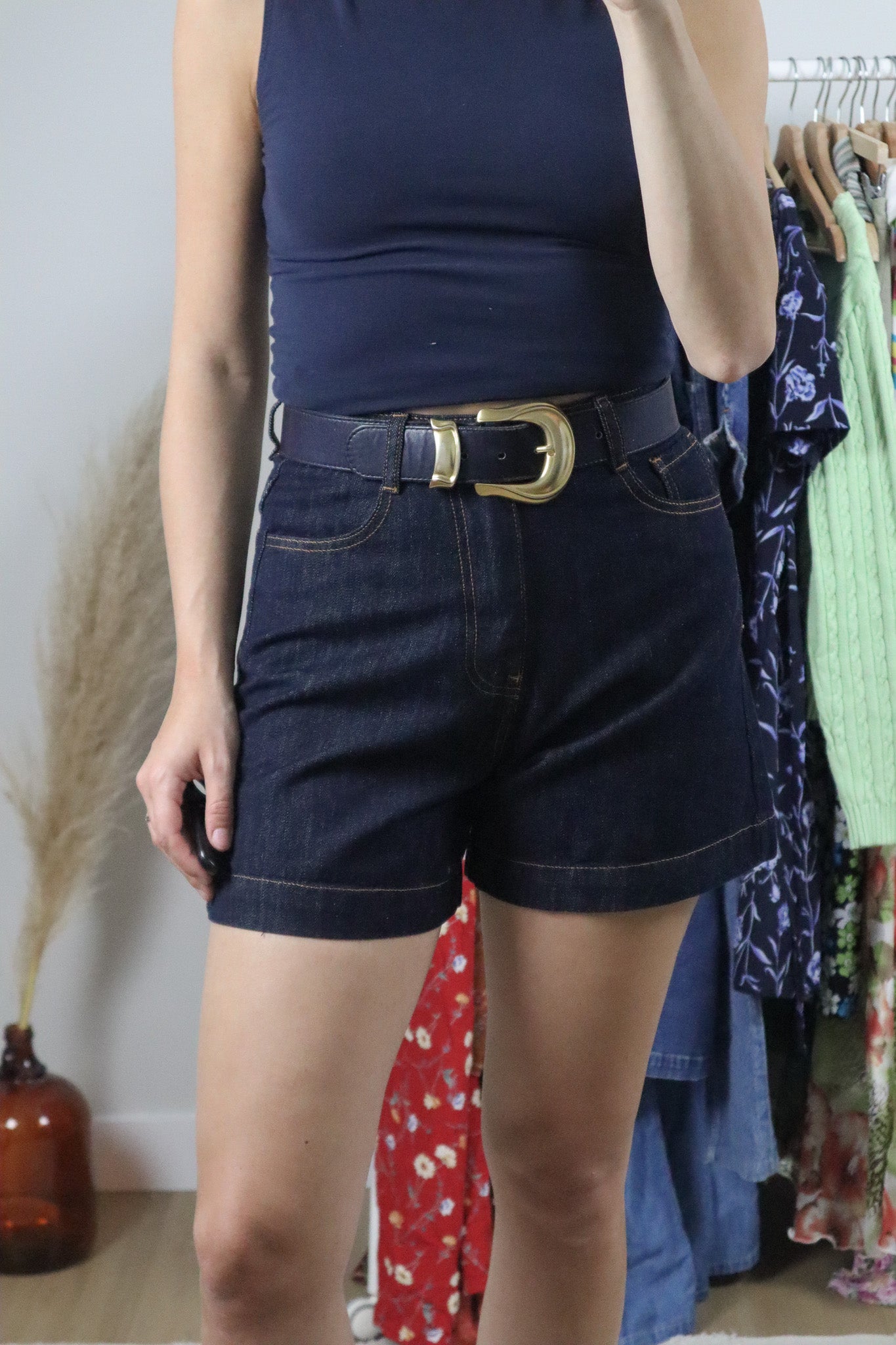 Vintage x Leather Belt (S)