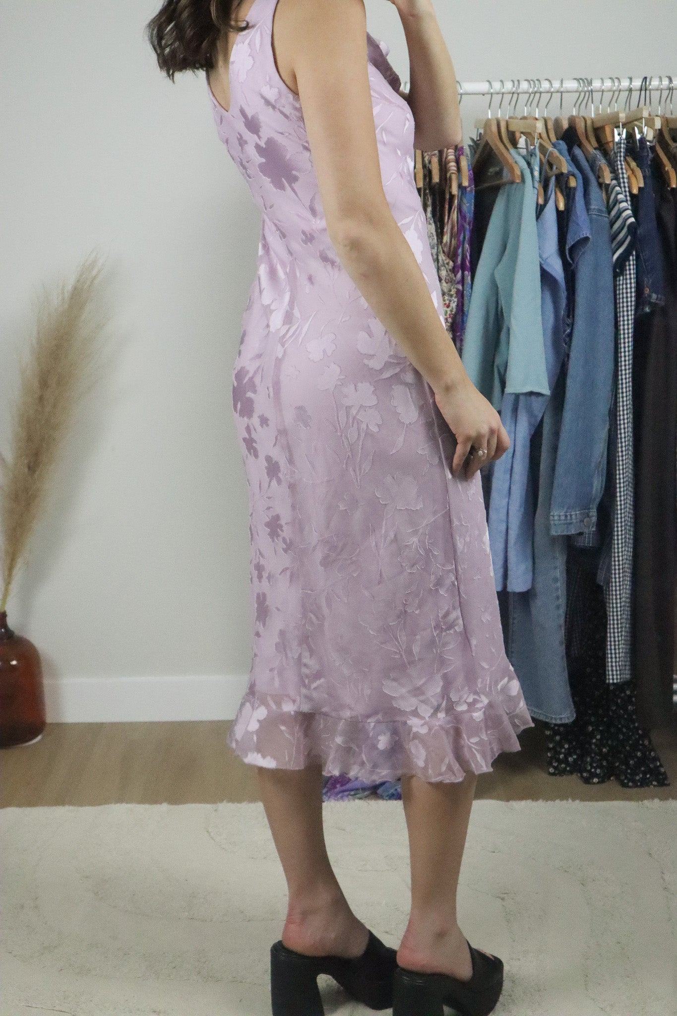 Made in Canada x Vintage x Cowl Neck Midi Dress (6)