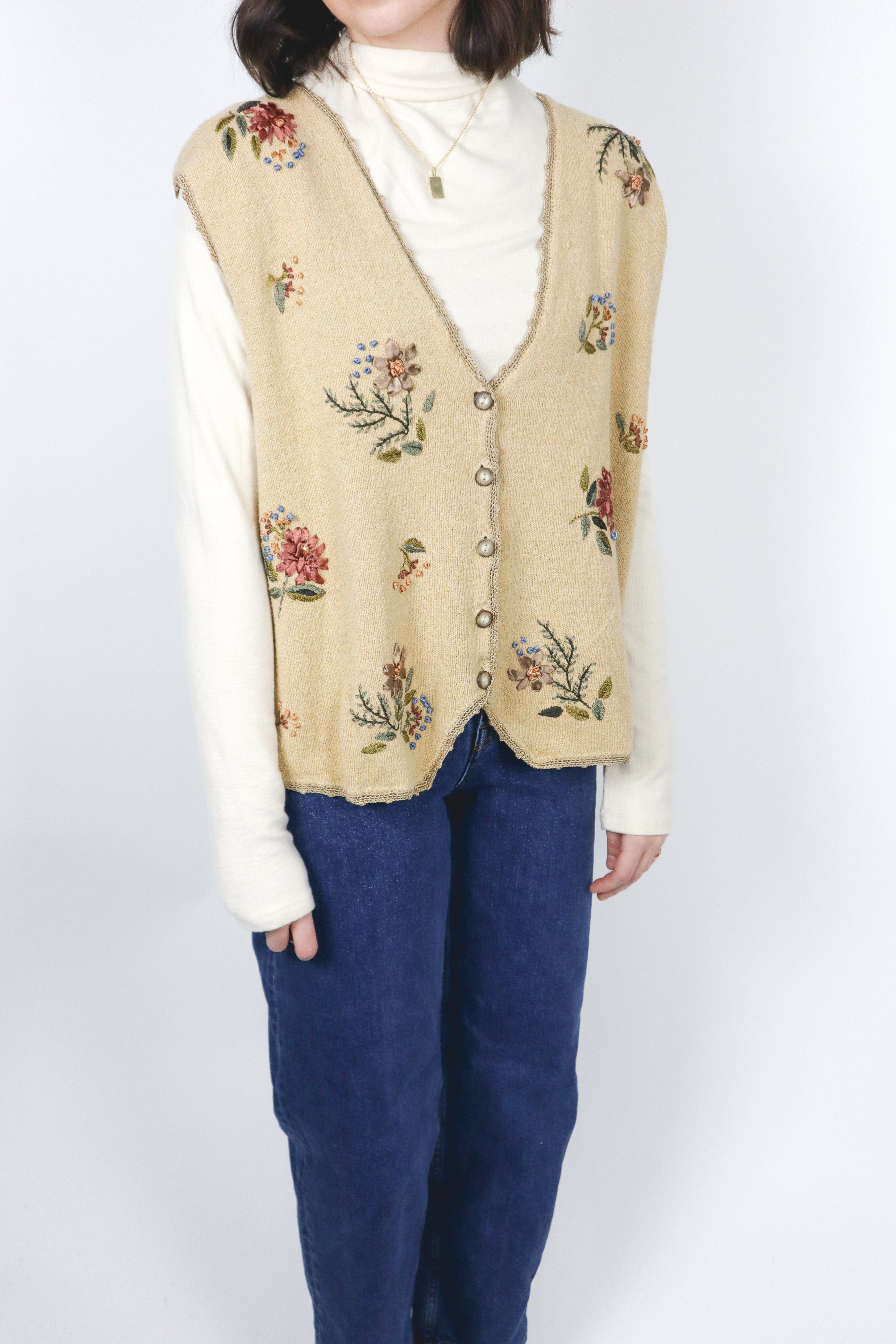 Vintage x Embroidered Vest (L/XL)
