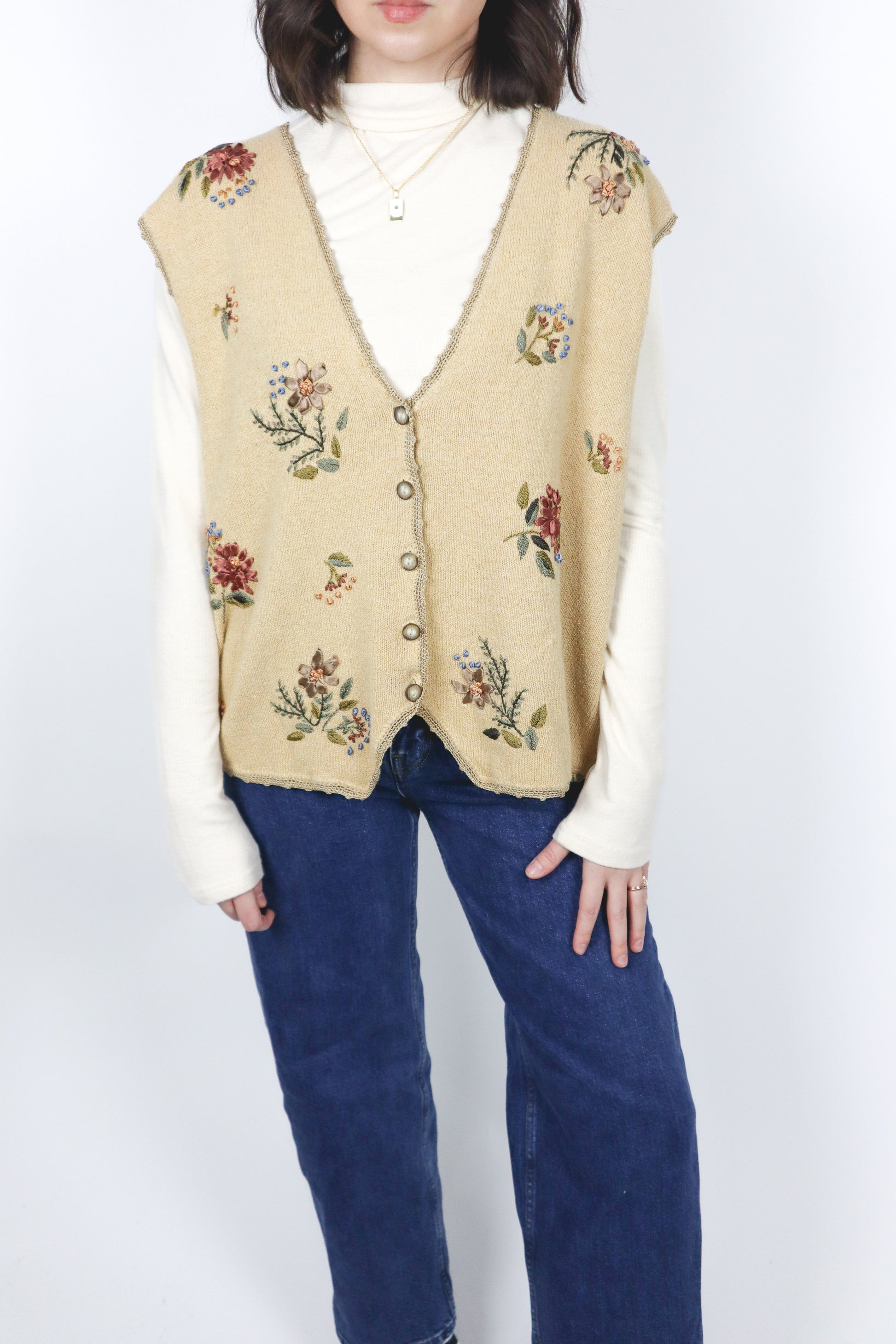 Vintage x Embroidered Vest (L/XL)
